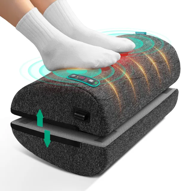 snailax-repose-pieds-ergonomique-chauffant-avec-vibration-et-fonction-balancemen image 1