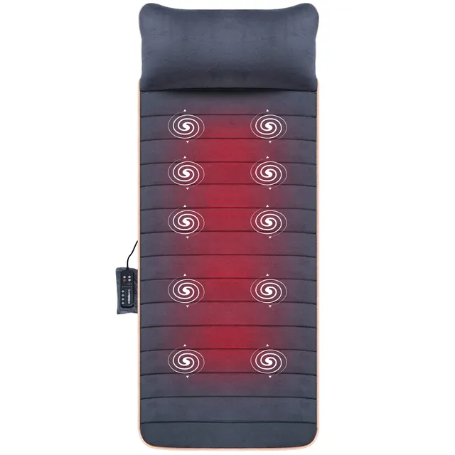 snailax-matelas-massant-chauffant-corps-entier-avec-10-moteurs-de-vibration-et-4 image 1