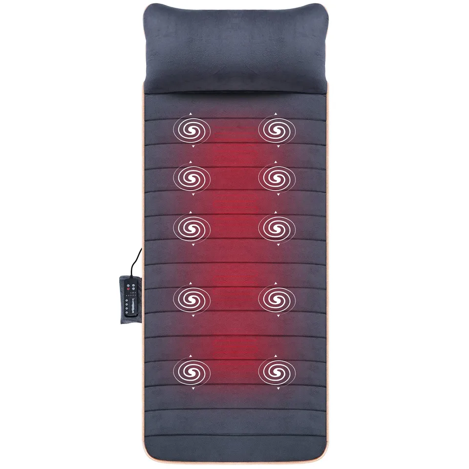 snailax-matelas-massant-chauffant-corps-entier-avec-10-moteurs-de-vibration-et-4 image 1