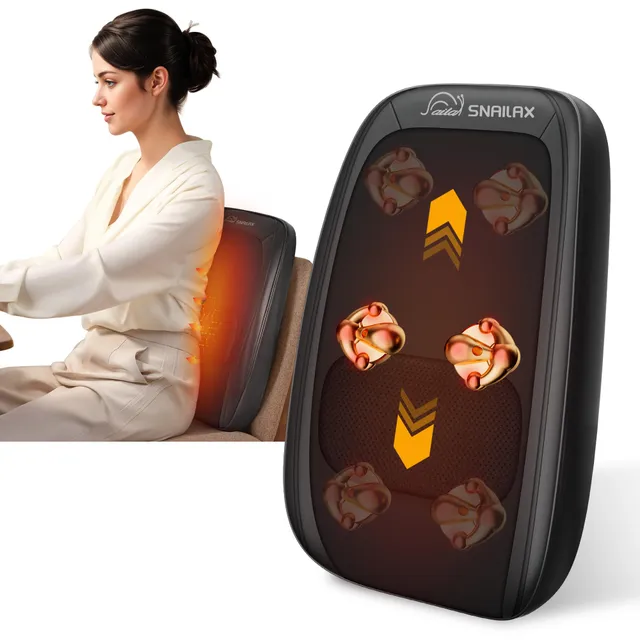 snailax-masseur-dorsal-shiatsu-avec-chaleur-coussin-de-massage-p-trissage-profon image 1