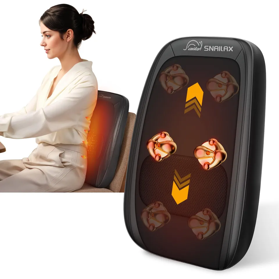 snailax-masseur-dorsal-shiatsu-avec-chaleur-coussin-de-massage-p-trissage-profon image 1