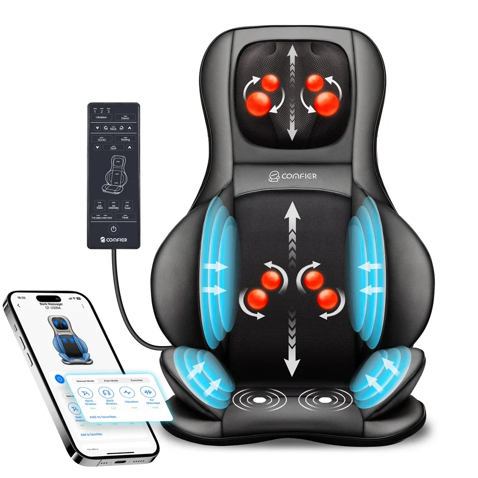 comfier-2309-app-masseur-de-nuque-et-dos-shiatsu-avec-chaleur-air-compress-et-co image 1