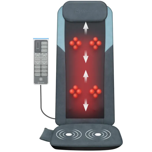 comfier-2420-masseur-de-dos-shiatsu-double-rouleaux-3d-rail-long-avec-chaleur-du image 1