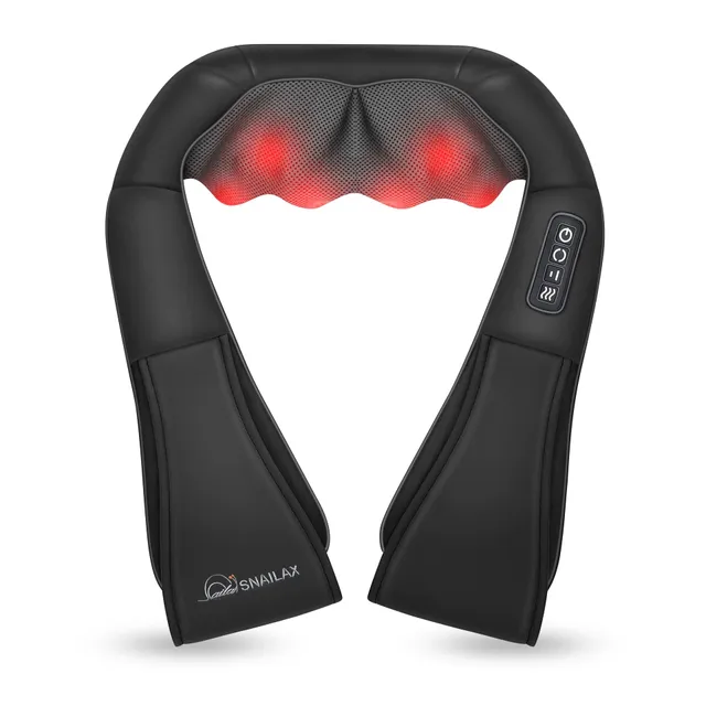 snailax-massateur-shiatsu-3d-nuque-paules-avec-chauffage-8-n-uds-rotatifs image 1