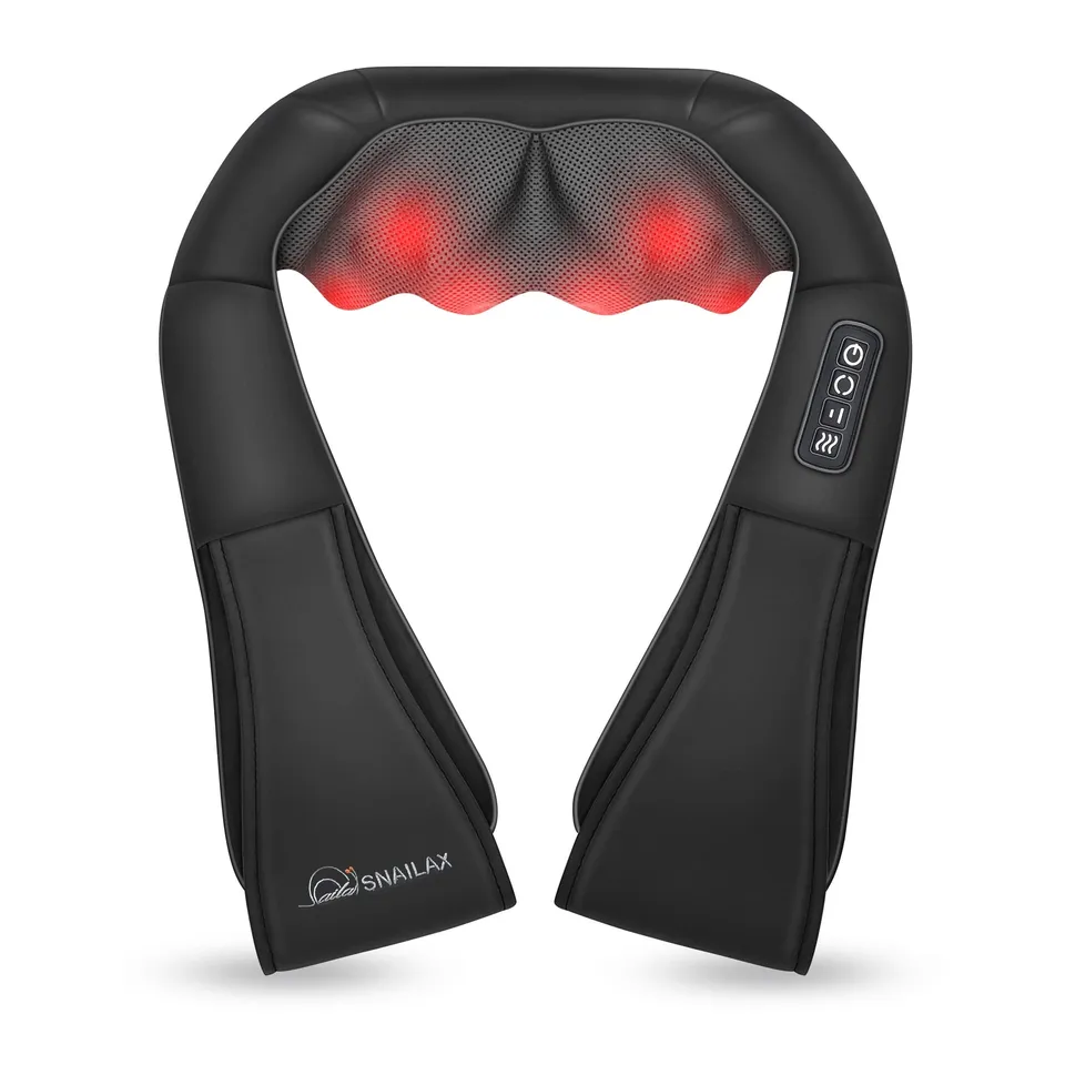 snailax-massateur-shiatsu-3d-nuque-paules-avec-chauffage-8-n-uds-rotatifs image 1