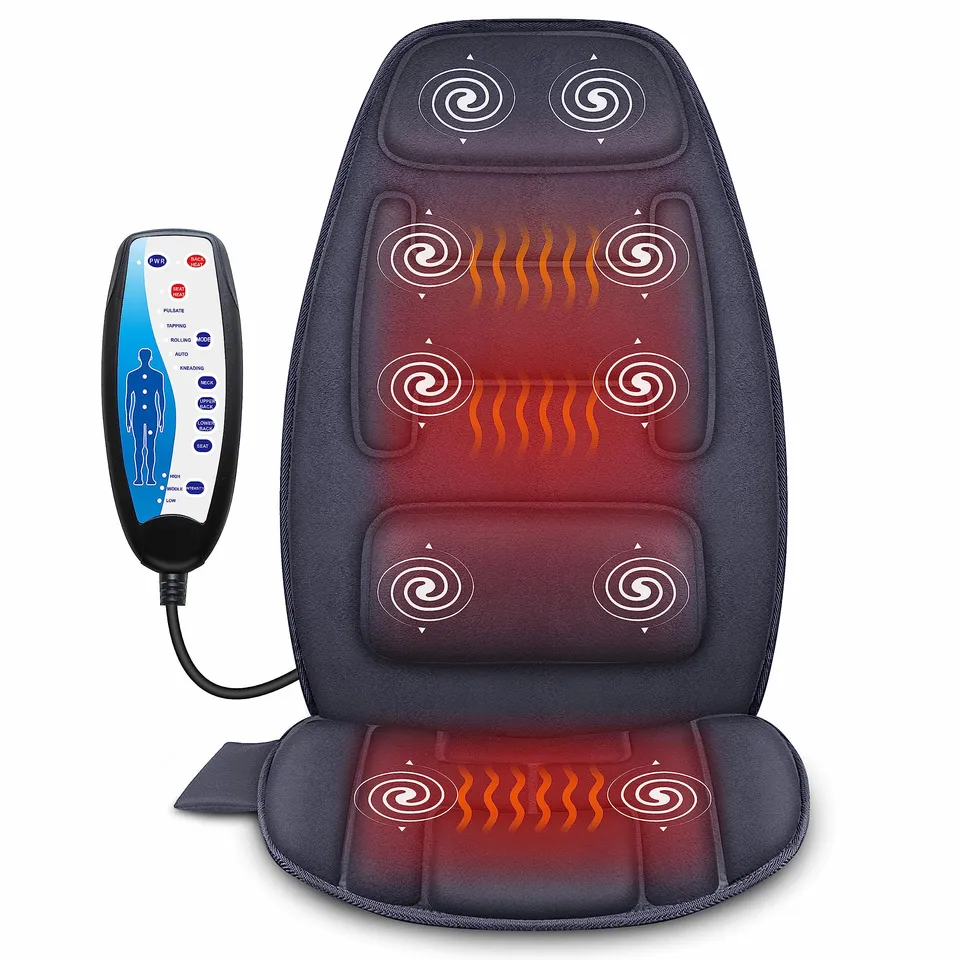 snailax-si-ge-massant-avec-chaleur-coussin-de-massage-10-moteurs-de-vibration-po image 1