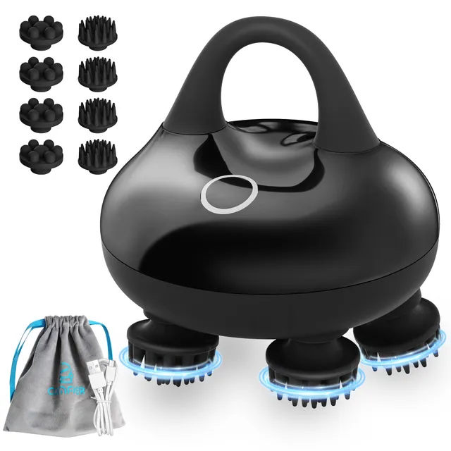 comfier-cf-4402-masseur-de-scalp-sans-fil-3-modes-de-p-trissage-et-8-griffes-en- image 1