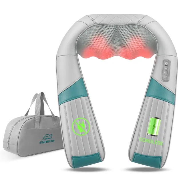 snailax-masseur-cervical-sans-fil-shiatsu-4d-avec-chaleur-masseur-de-cou-recharg image 1