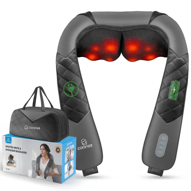 comfier-6302uc-masseur-nuque-et-paules-shiatsu-sans-fil-2025-avec-chauffe-rapide image 1