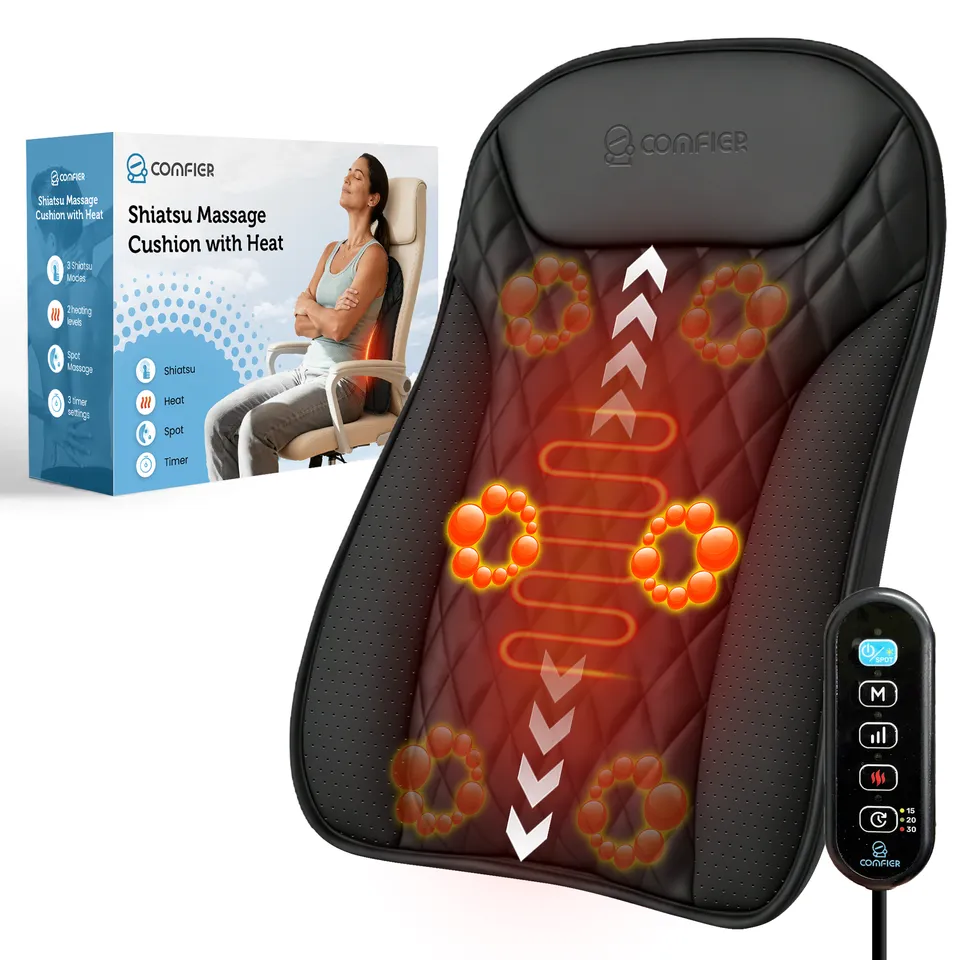 comfier-1515-masseur-de-dos-ultra-mince-avec-chaleur-10-n-uds-de-massage-montant image 1