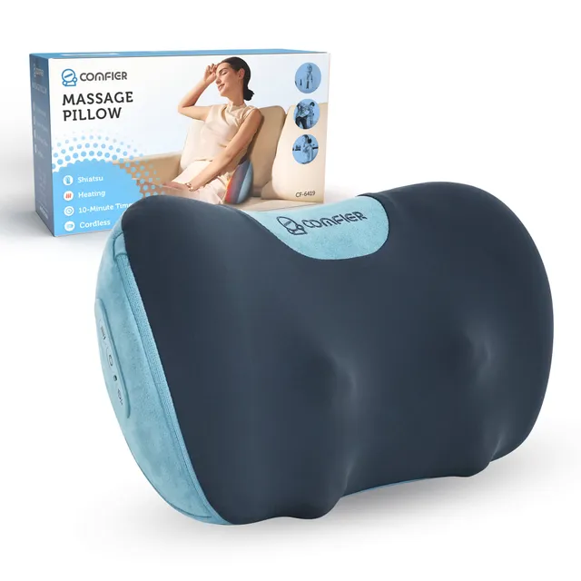comfier-6419-masseur-shiatsu-nuque-et-dos-avec-chaleur-batterie-2500-mah image 1