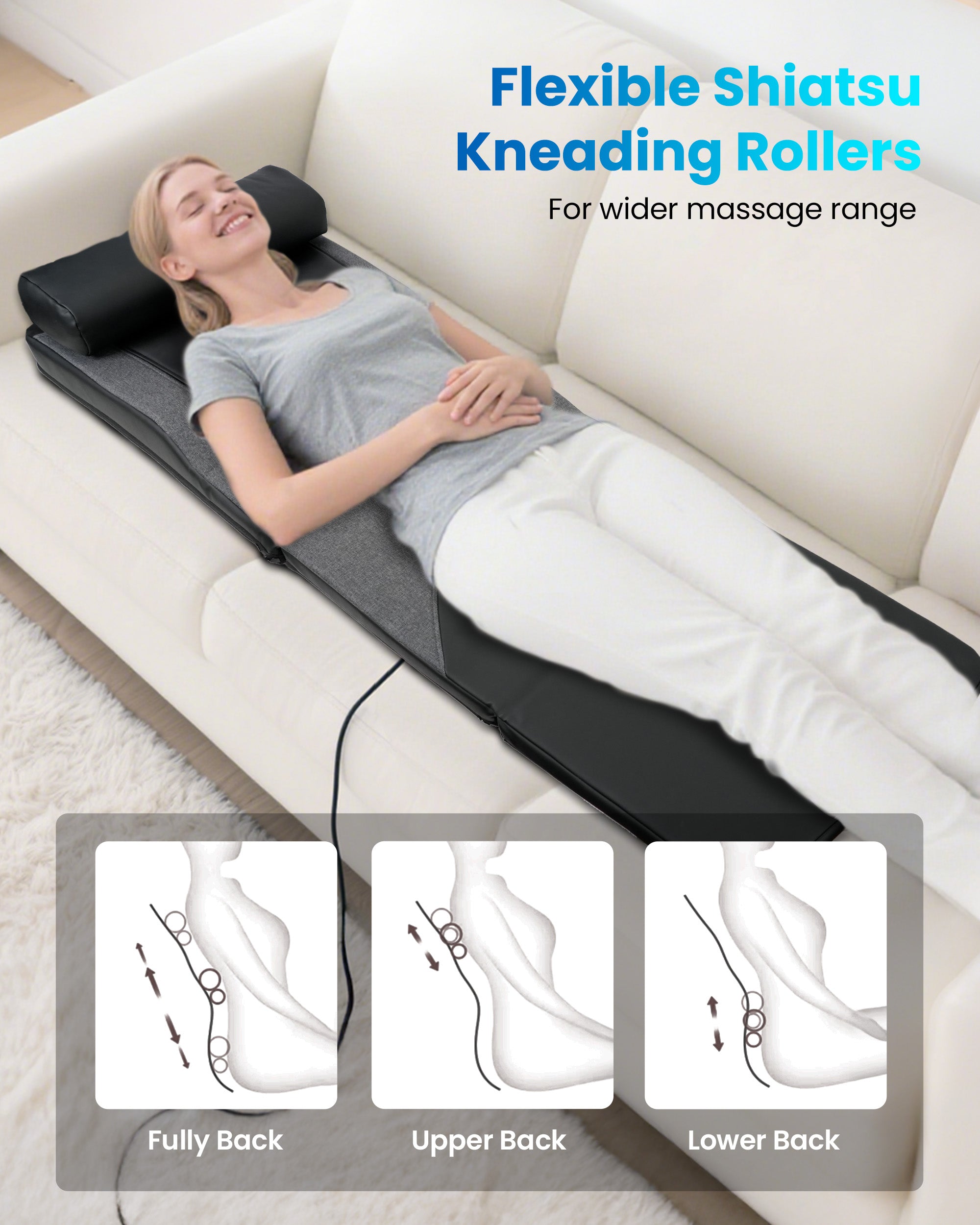 comfier-cf-3407-tapis-de-massage-shiatsu-corps-entier-avec-chaleur-et-8-moteurs- image 2