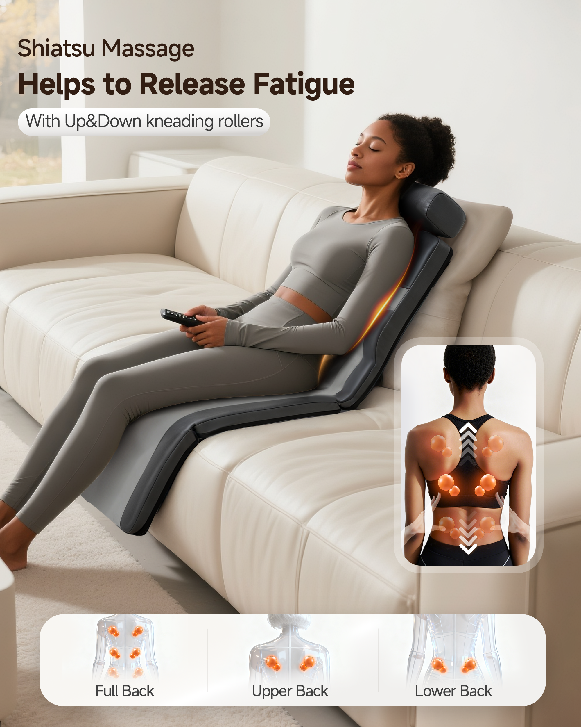 snailax-tapis-de-massage-shiatsu-dos-avec-chauffage-et-vibration-full-body image 5