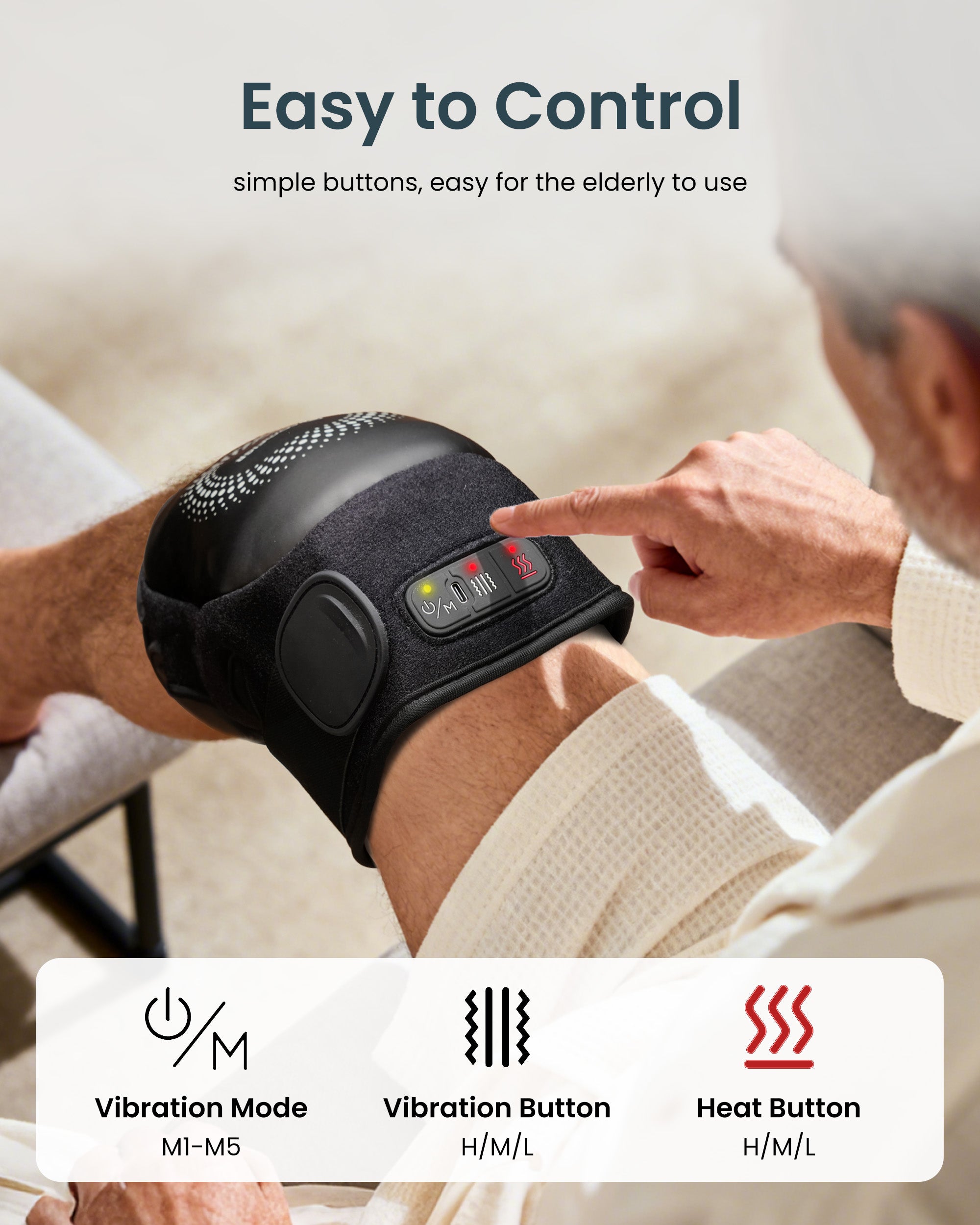 comfier-5512-masseur-de-genou-sans-fil-avec-chaleur-graph-ne-3-moteurs-de-vibrat image 4