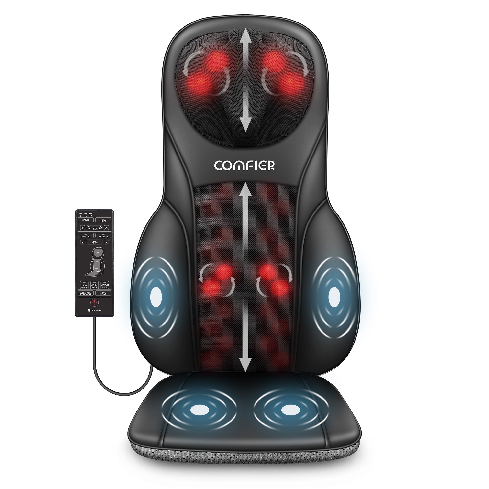 comfier-2113-masseur-de-dos-et-nuque-shiatsu-en-cuir-avec-chauffe image 1