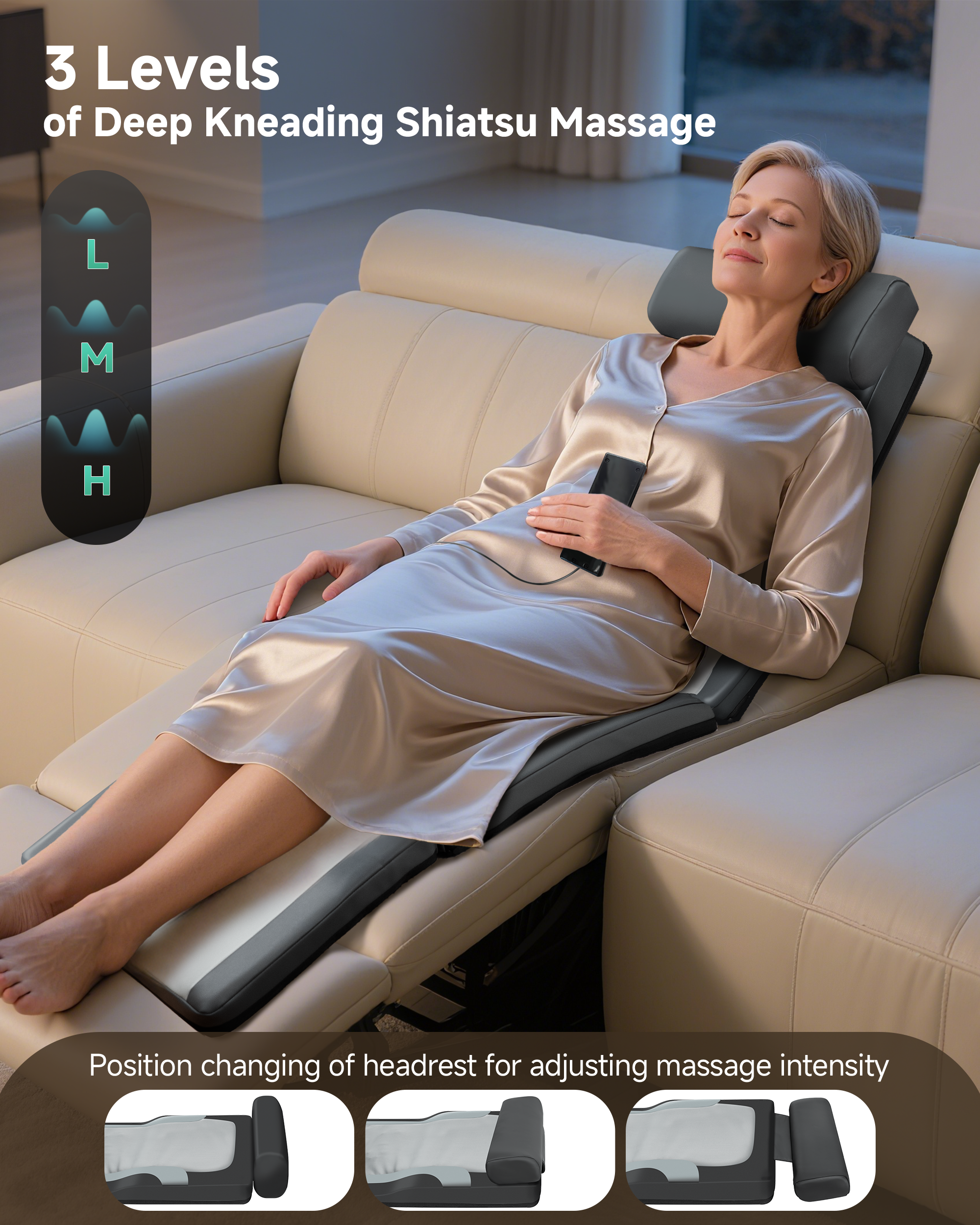 snailax-tapis-de-massage-shiatsu-dos-avec-chauffage-et-vibration-full-body image 6