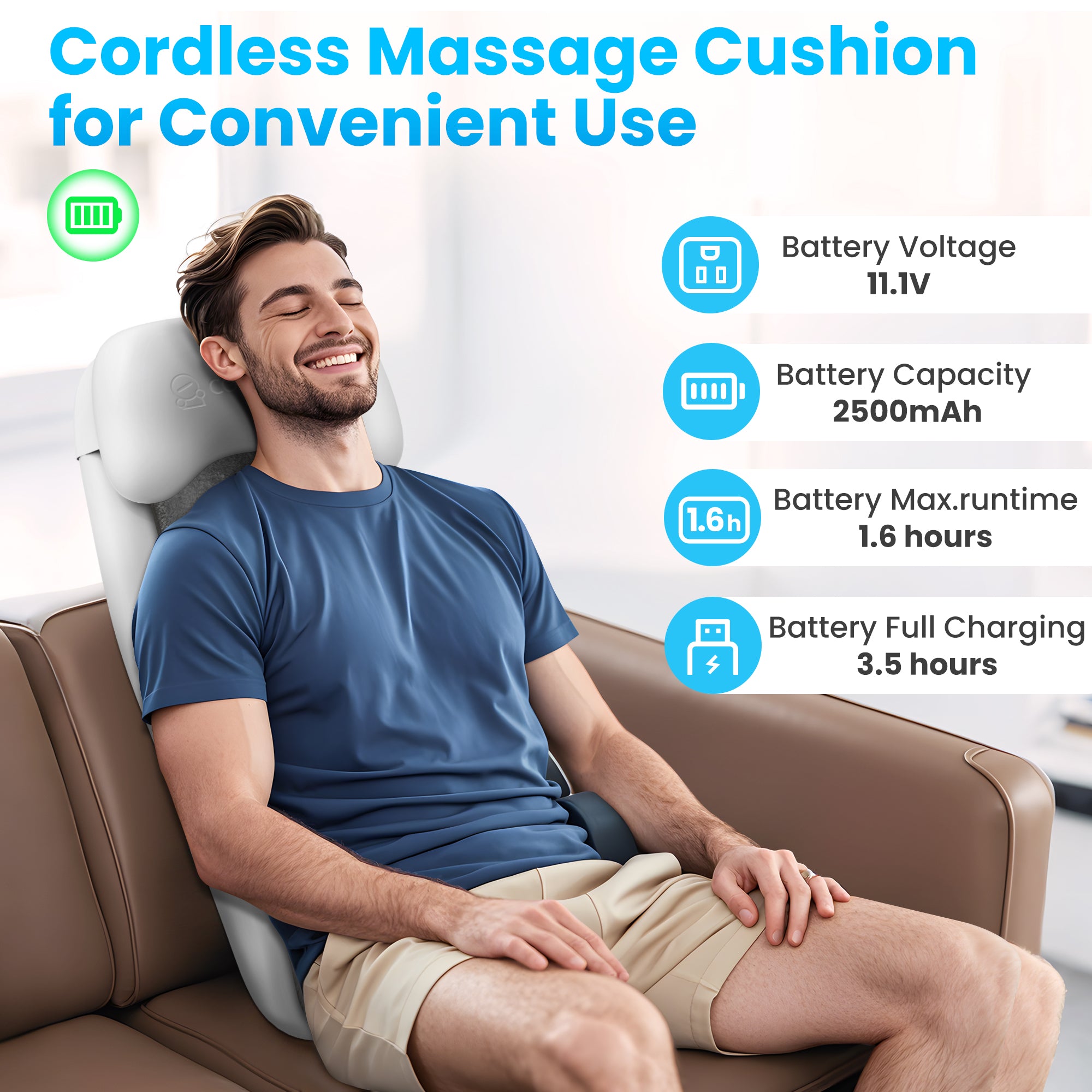 comfier-2311b-coussin-de-massage-fauteuil-sans-fil-avec-shiatsu-spot-et-soutien- image 3