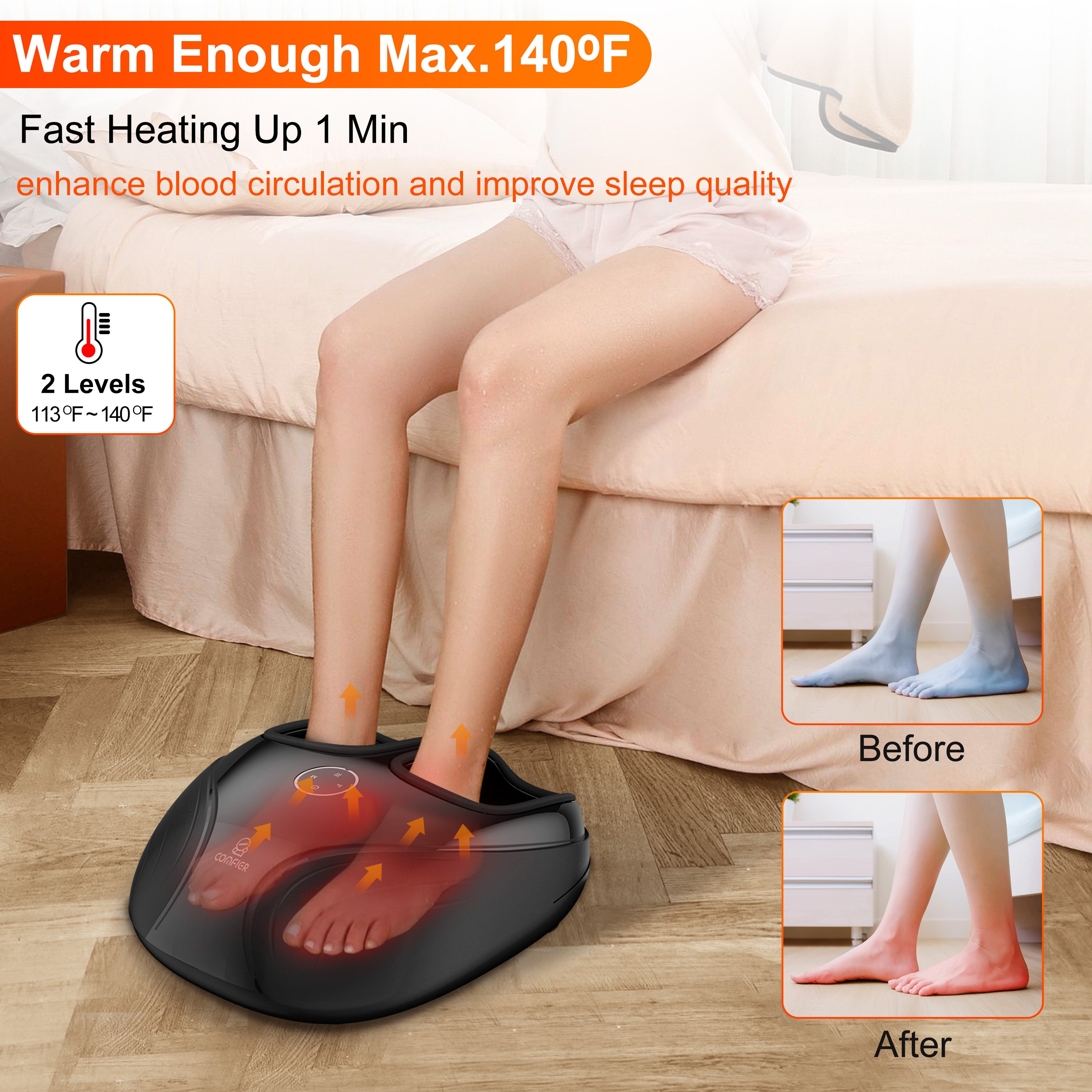 comfier-5003-masseur-de-pieds-shiatsu-avec-chaleur-jusqu-pointure-46 image 2