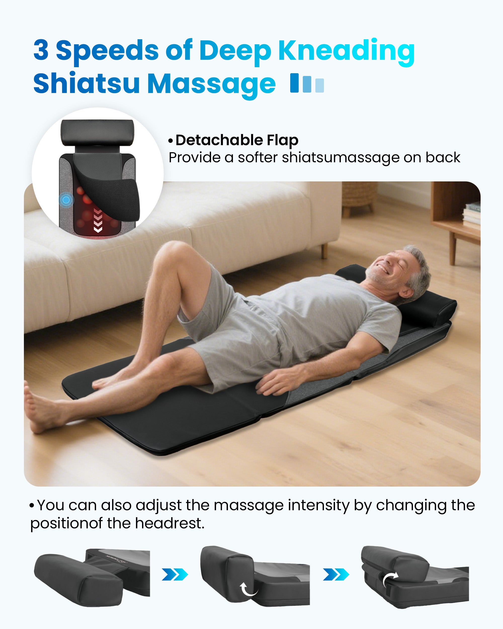 comfier-cf-3407-tapis-de-massage-shiatsu-corps-entier-avec-chaleur-et-8-moteurs- image 3
