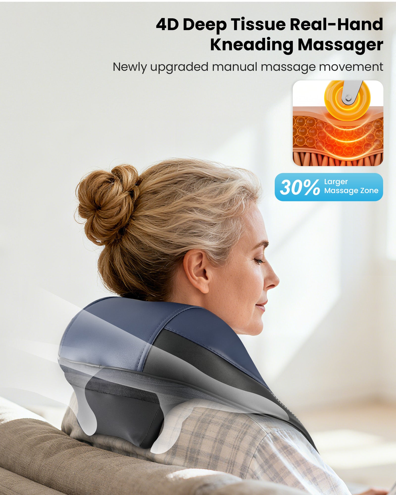 comfier-cf-6702-masseur-de-nuque-et-paules-sans-fil-4d-shiatsu-avec-chauffage-gr image 4