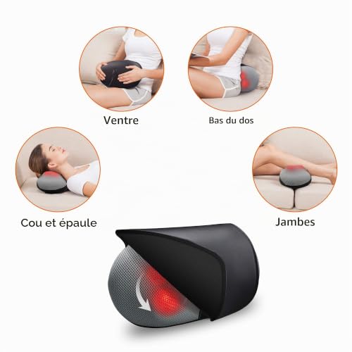 snailax-coussin-de-massage-chauffant-d-acupression-shiatsu-4-t-tes-3d-rotatives- image 7