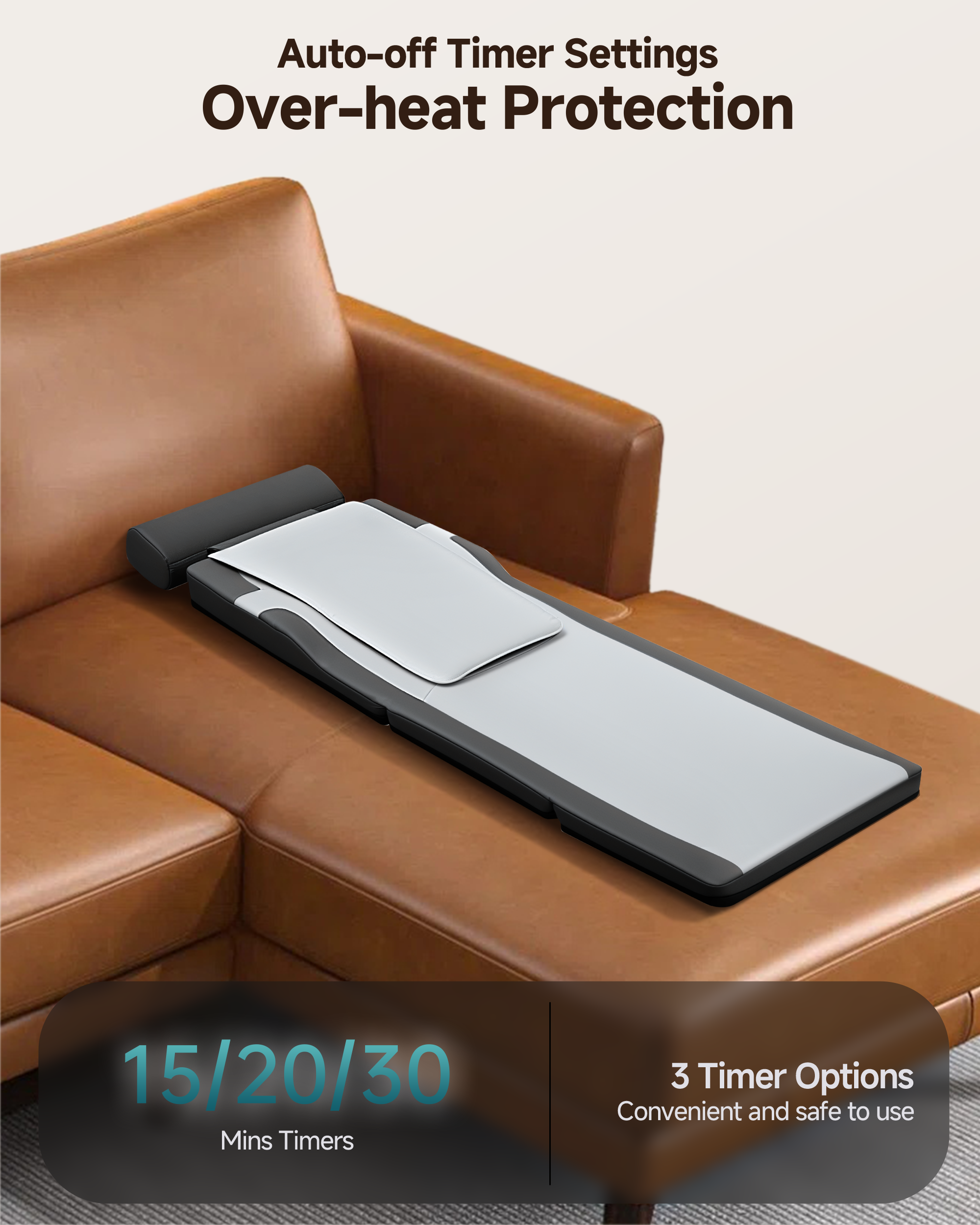 snailax-tapis-de-massage-shiatsu-dos-avec-chauffage-et-vibration-full-body image 3