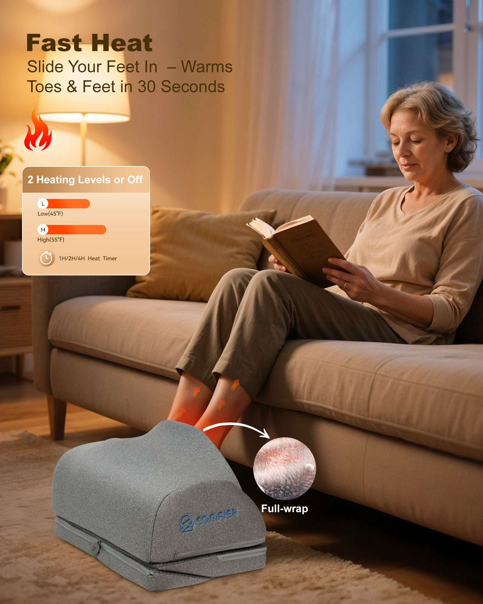 comfier-5420-repose-pieds-ergonomique-sous-bureau-avec-chauffage-3-hauteurs-r-gl image 5