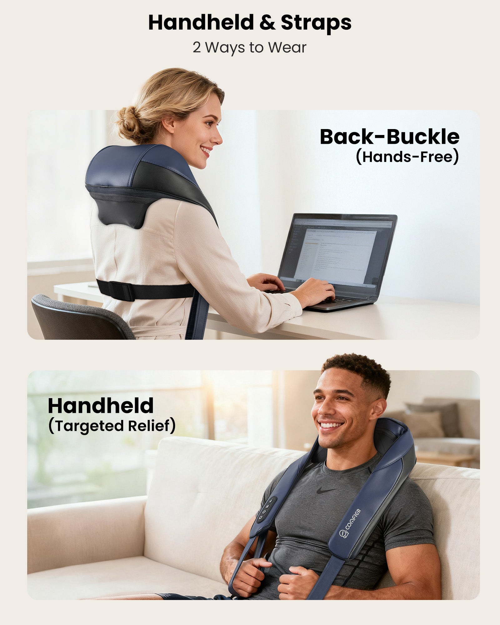 comfier-cf-6702-masseur-de-nuque-et-paules-sans-fil-4d-shiatsu-avec-chauffage-gr image 6
