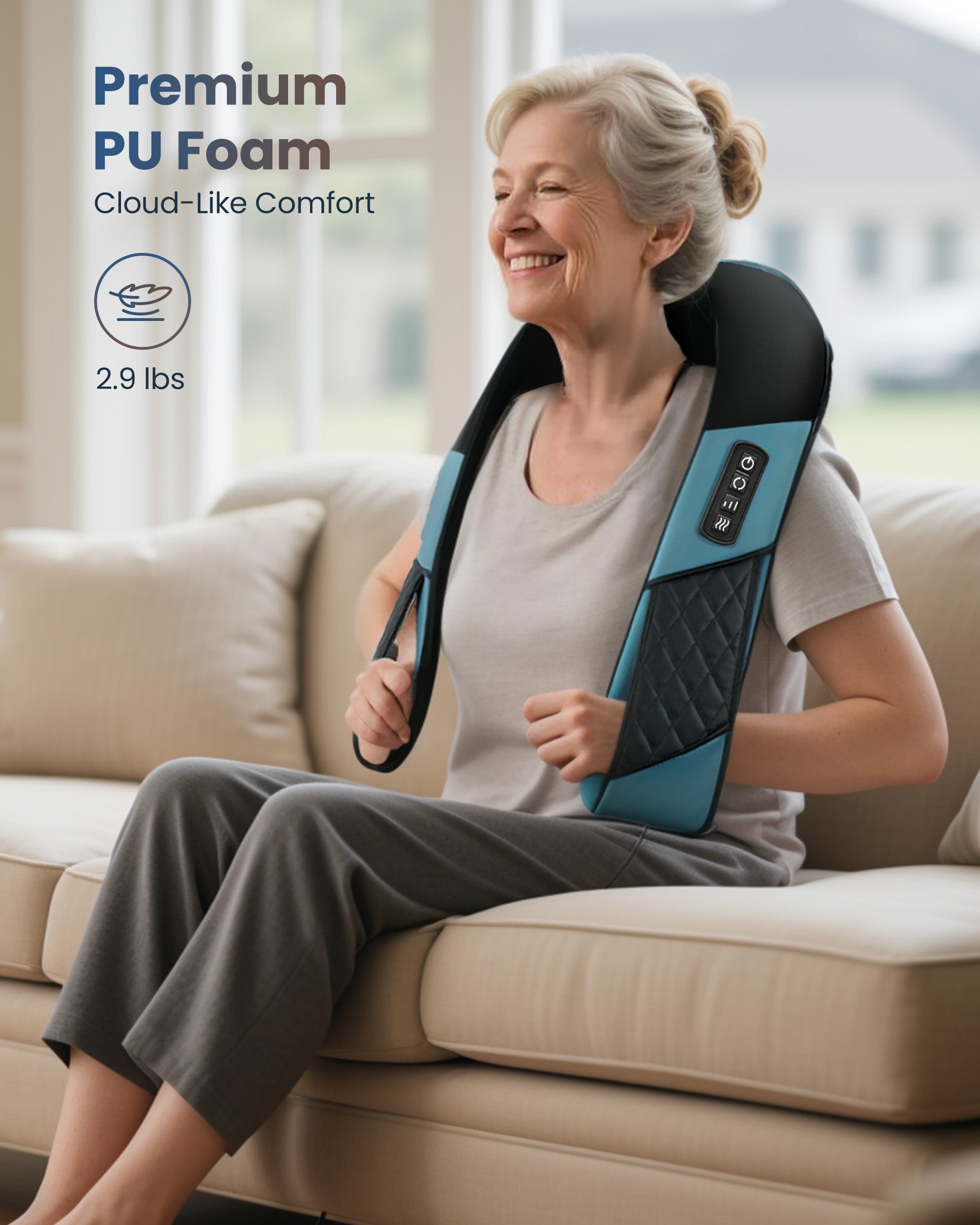 comfier-6505-masseur-de-nuque-et-paules-sans-fil-shiatsu-3d-deep-tissue-batterie image 5