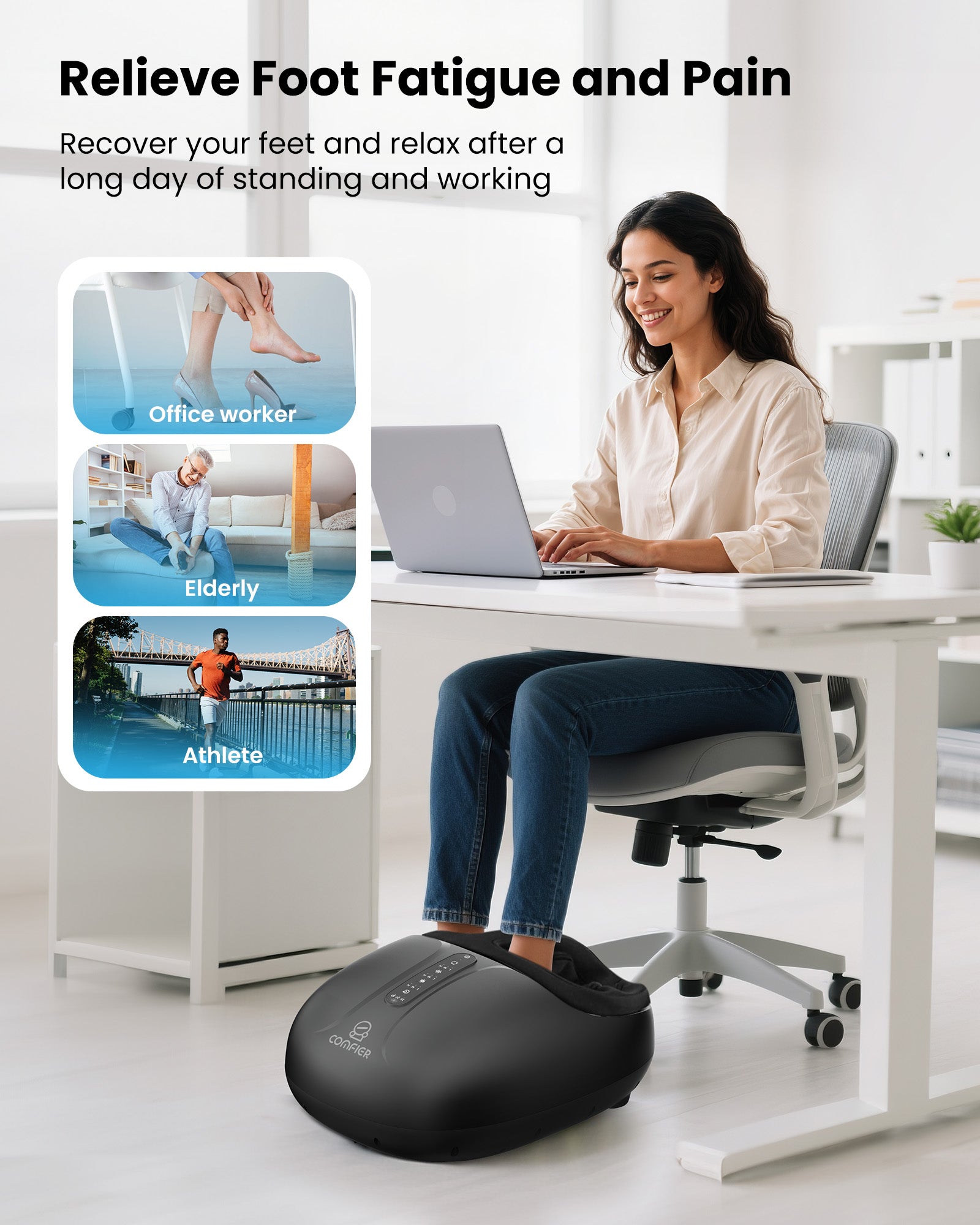 comfier-cf-5306-masseur-de-pieds-shiatsu-ligible-hsa-avec-chaleur-massage-3-zone image 6