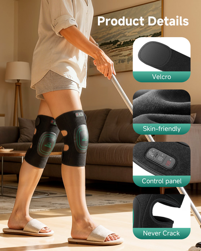 snailax-massateur-de-genou-sans-fil-avec-chauffage-vibration-360 image 6
