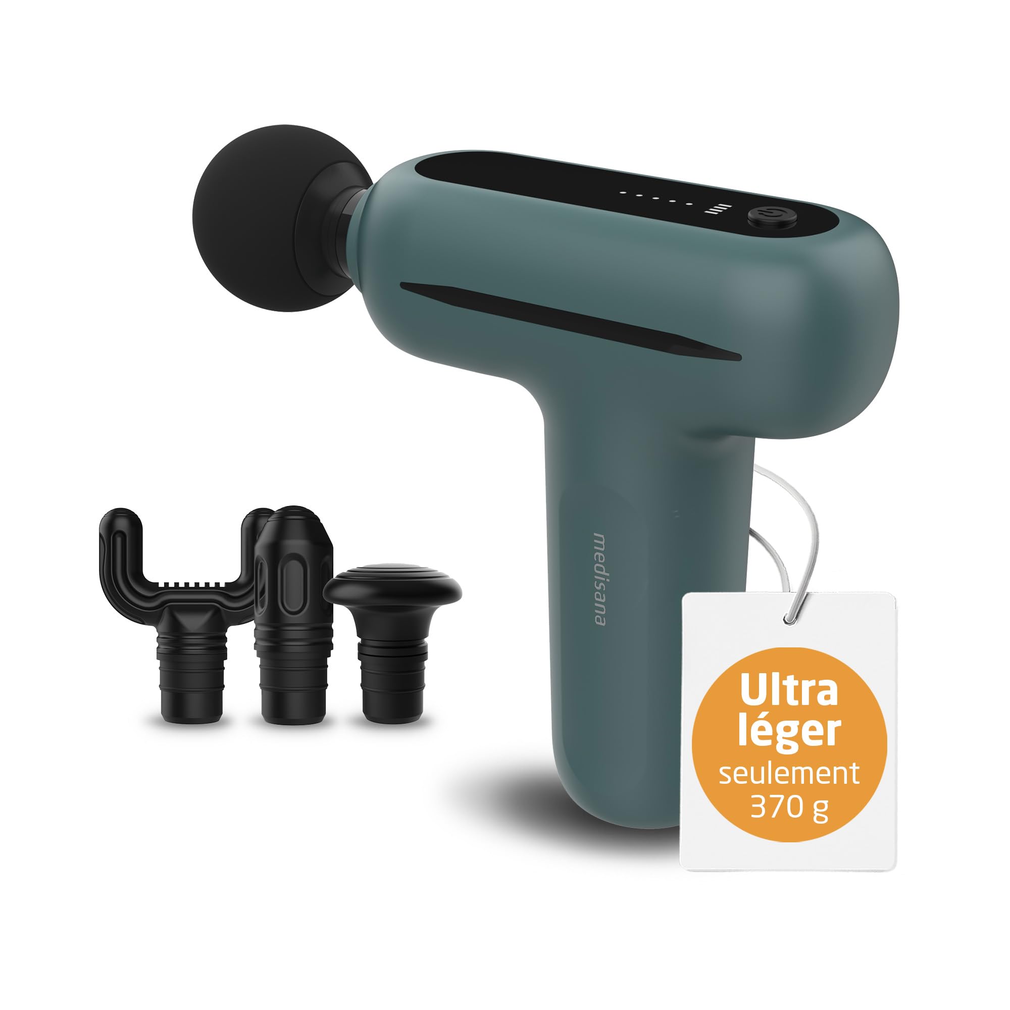 medisana-mg-200-mini-pistolet-de-massage-avec-mode-smart-5-intensit-s-et-4-embou image 1