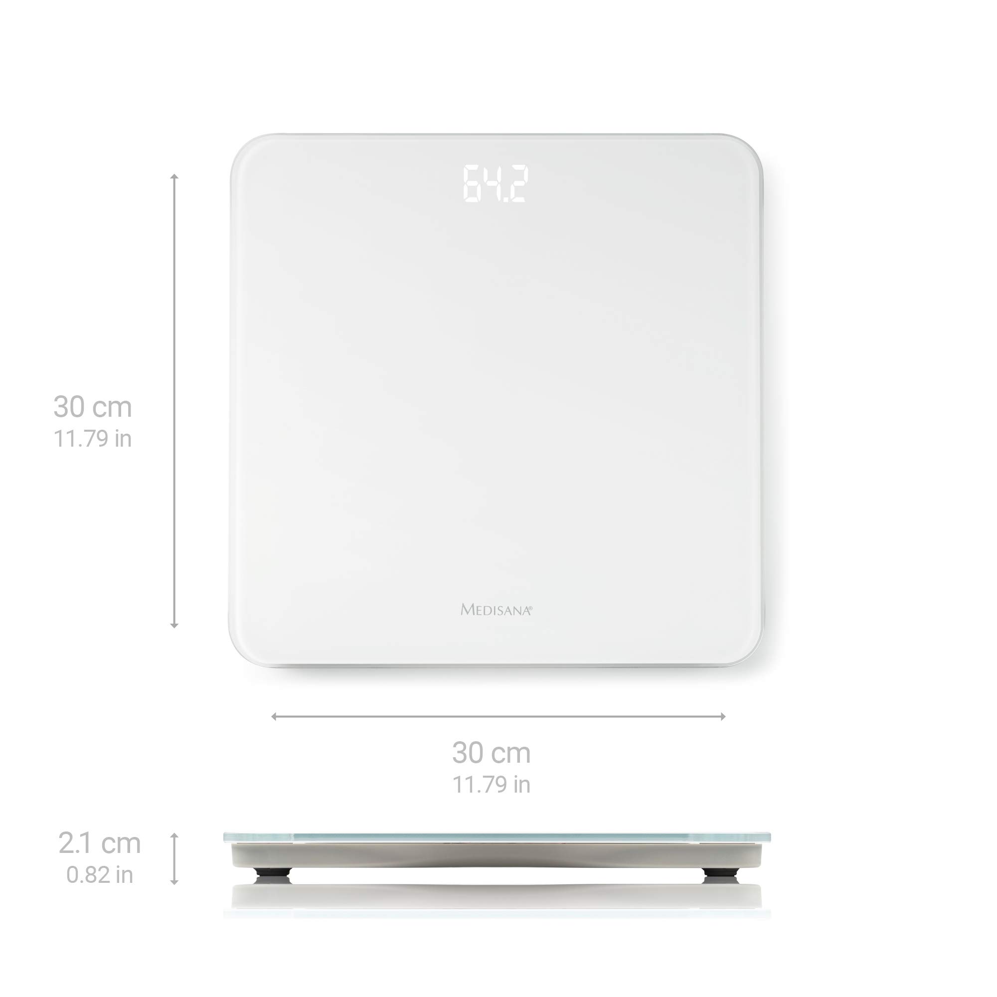medisana-ps-435-p-se-personne-num-rique-en-verre-de-s-curit-jusqu-180-kg-cran-le image 2