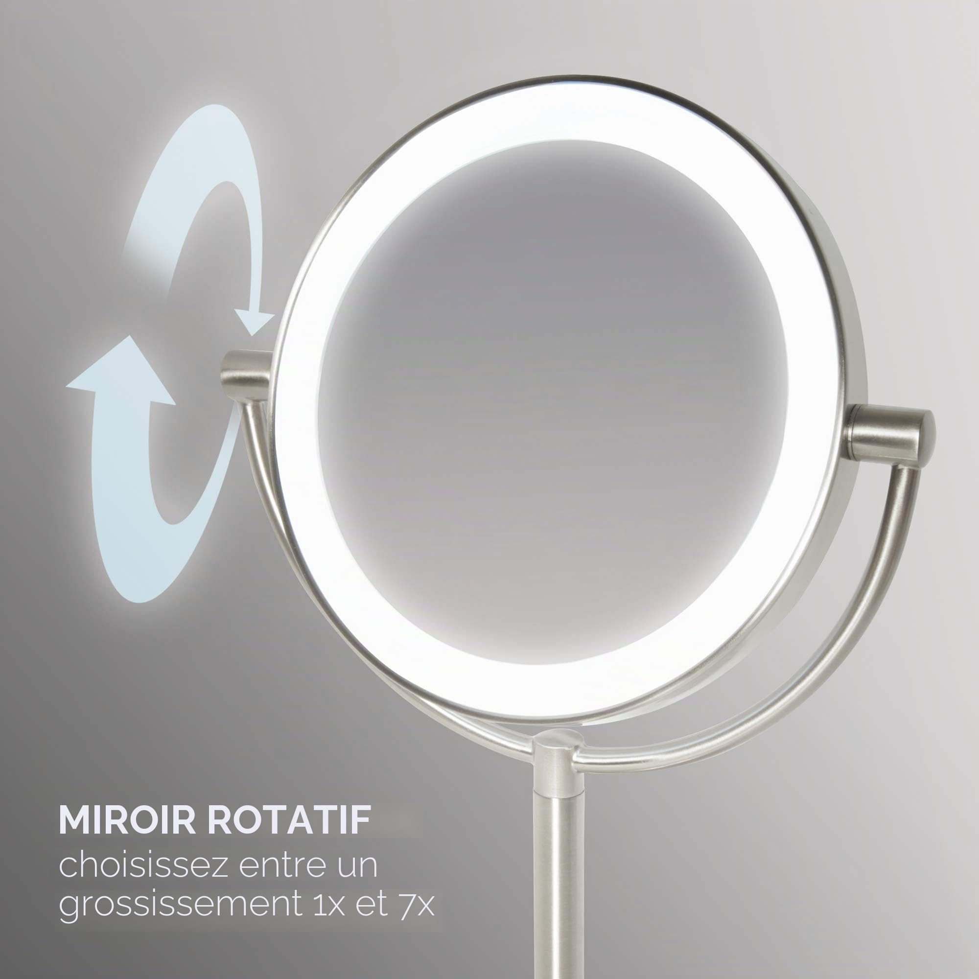 homedics-beauty-spa-miroir-de-maquillage-double-face-led-gradable-grossissement- image 3