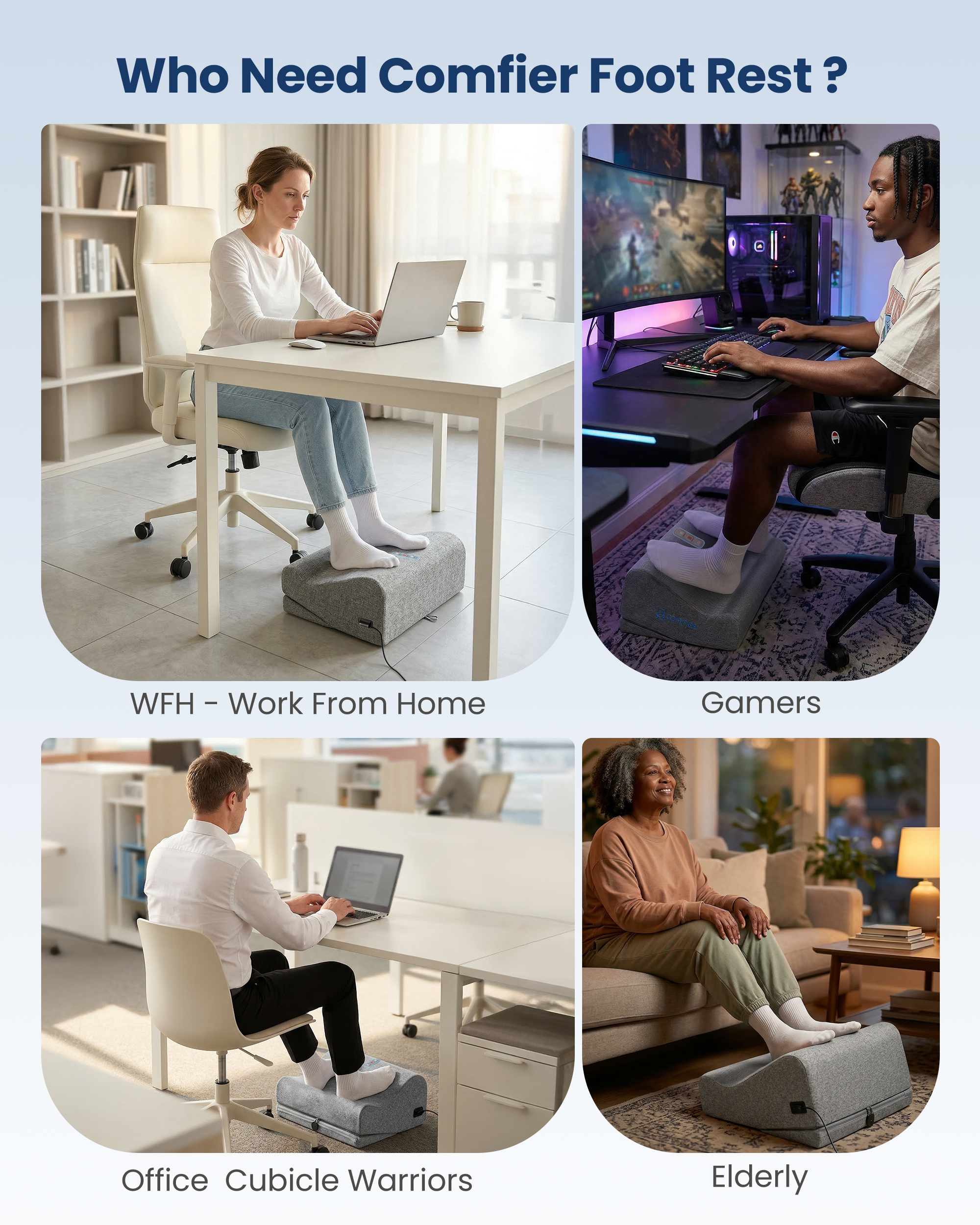 comfier-cf-5502-repose-pieds-ergonomique-chauffant-avec-massage-vibrant-et-mouss image 3