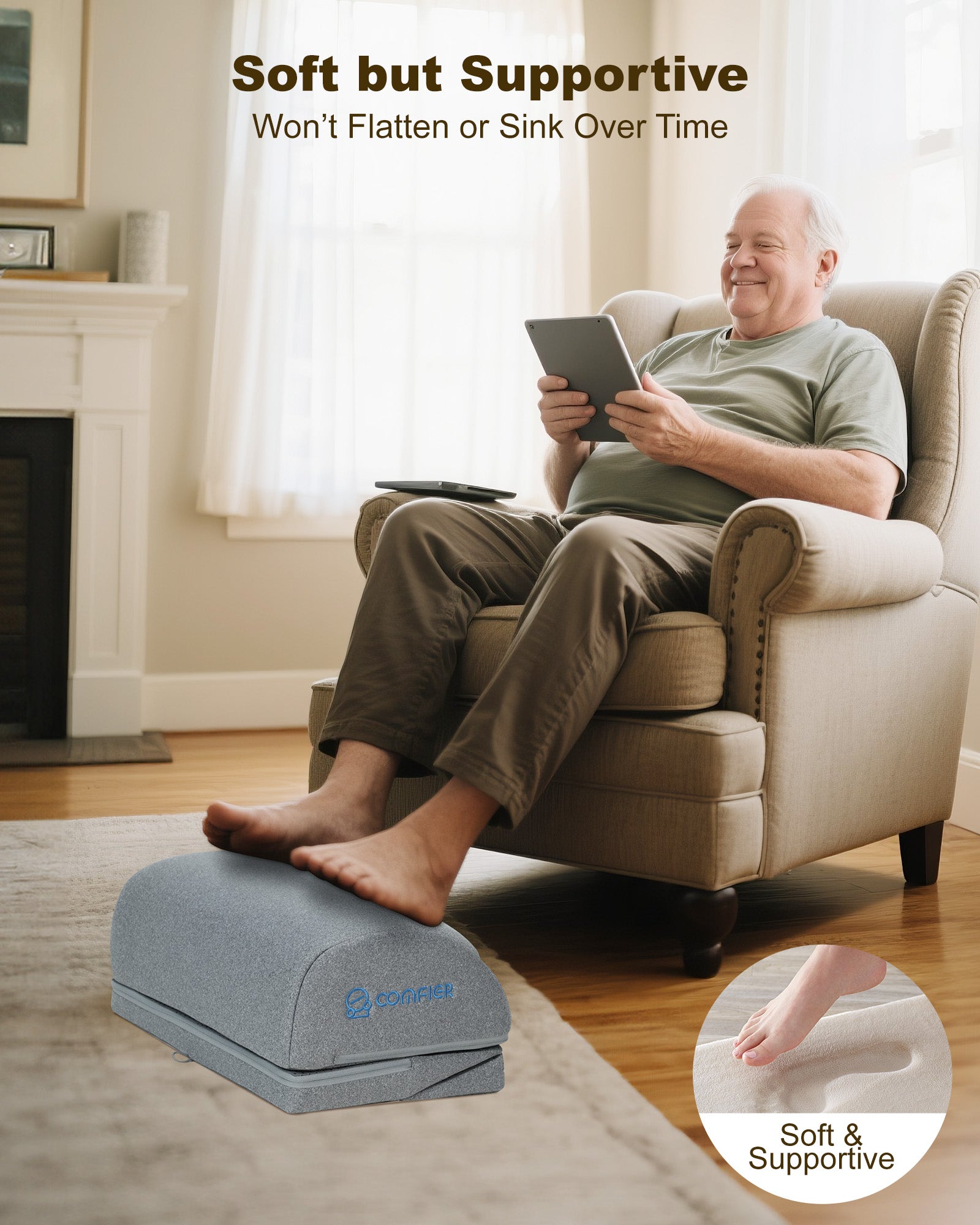 comfier-5420-repose-pieds-ergonomique-sous-bureau-avec-chauffage-3-hauteurs-r-gl image 7