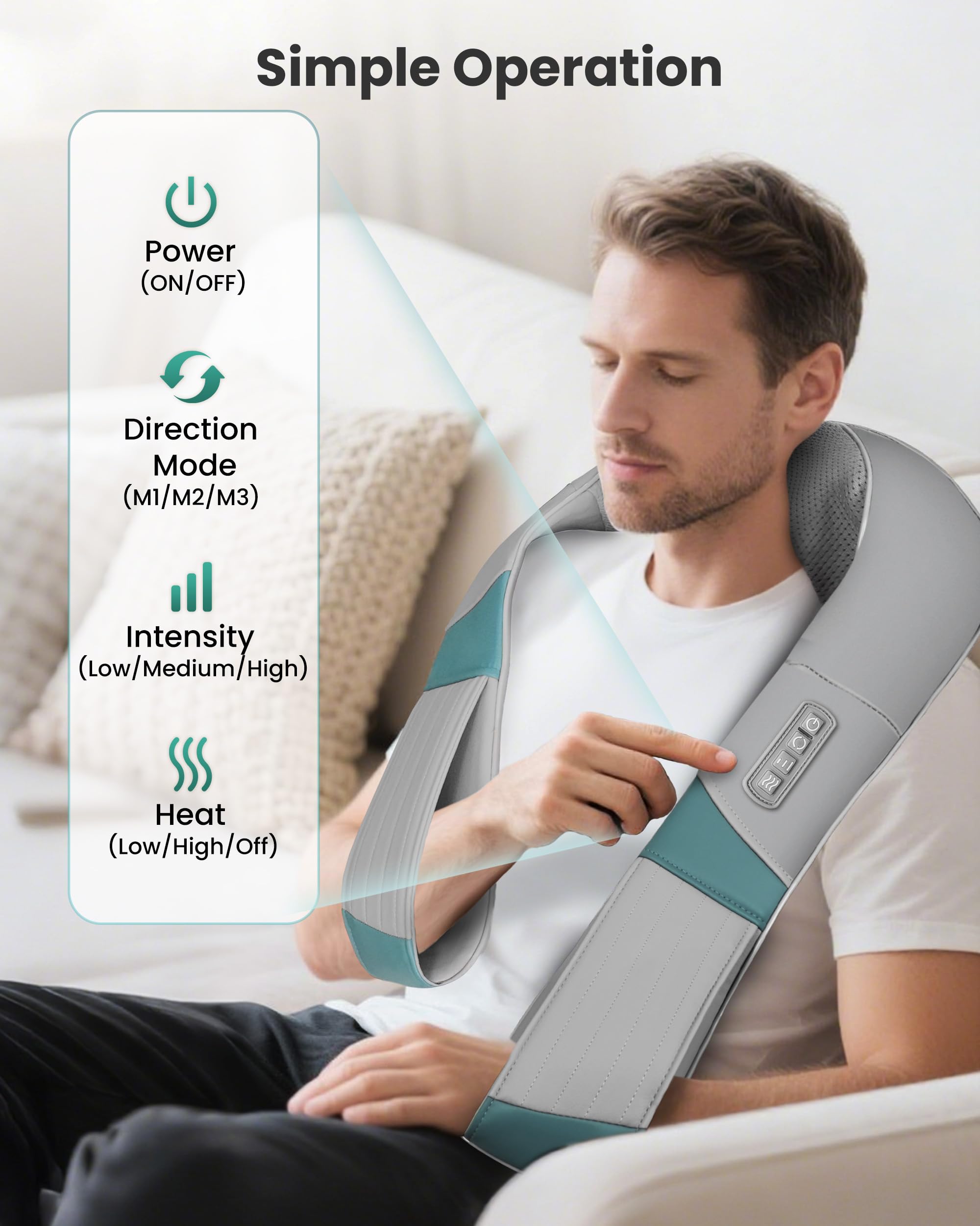 snailax-masseur-cervical-sans-fil-shiatsu-4d-avec-chaleur-masseur-de-cou-recharg image 6