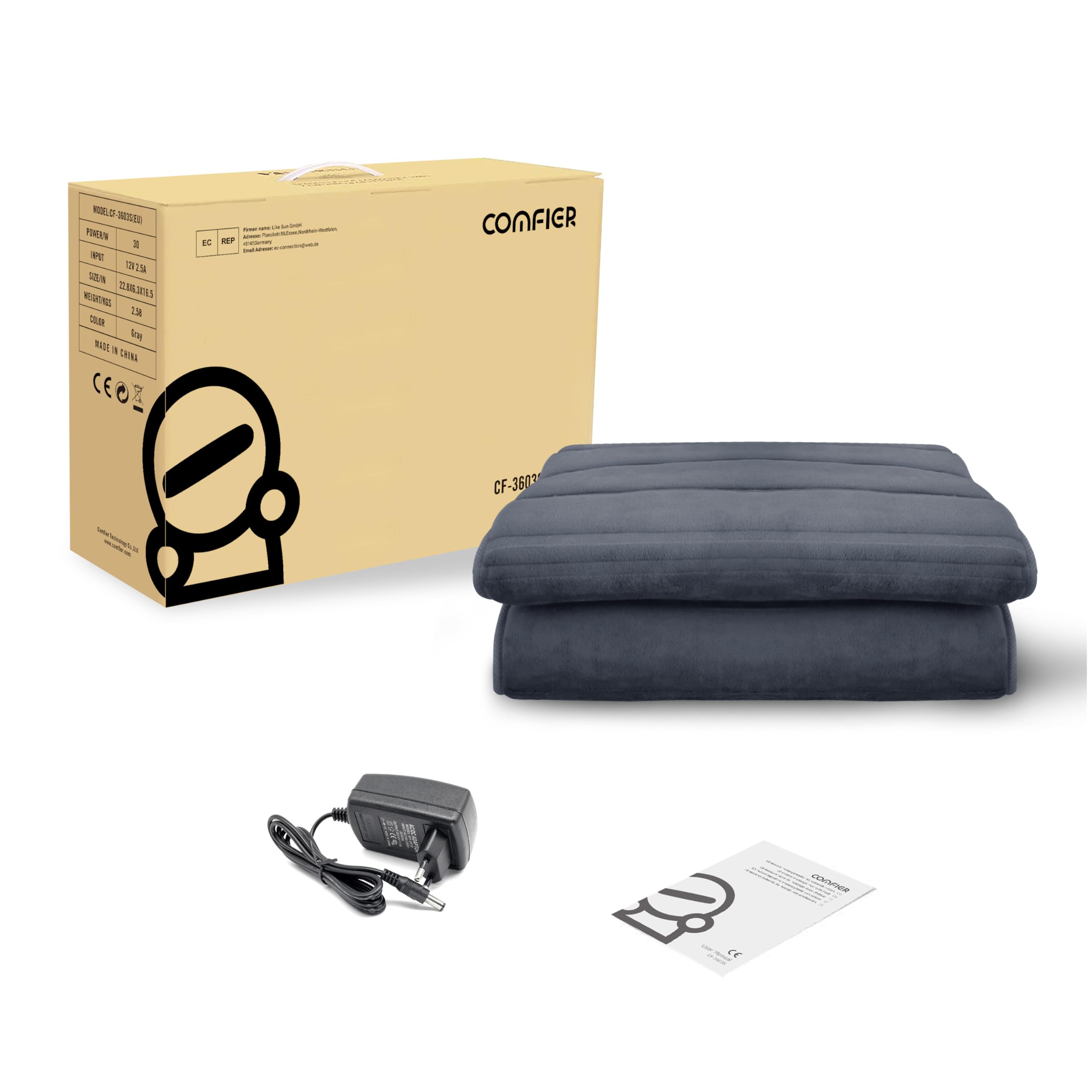 comfier-tapis-de-massage-chauffant-tout-le-corps-avec-10-moteurs-de-vibration-5- image 7