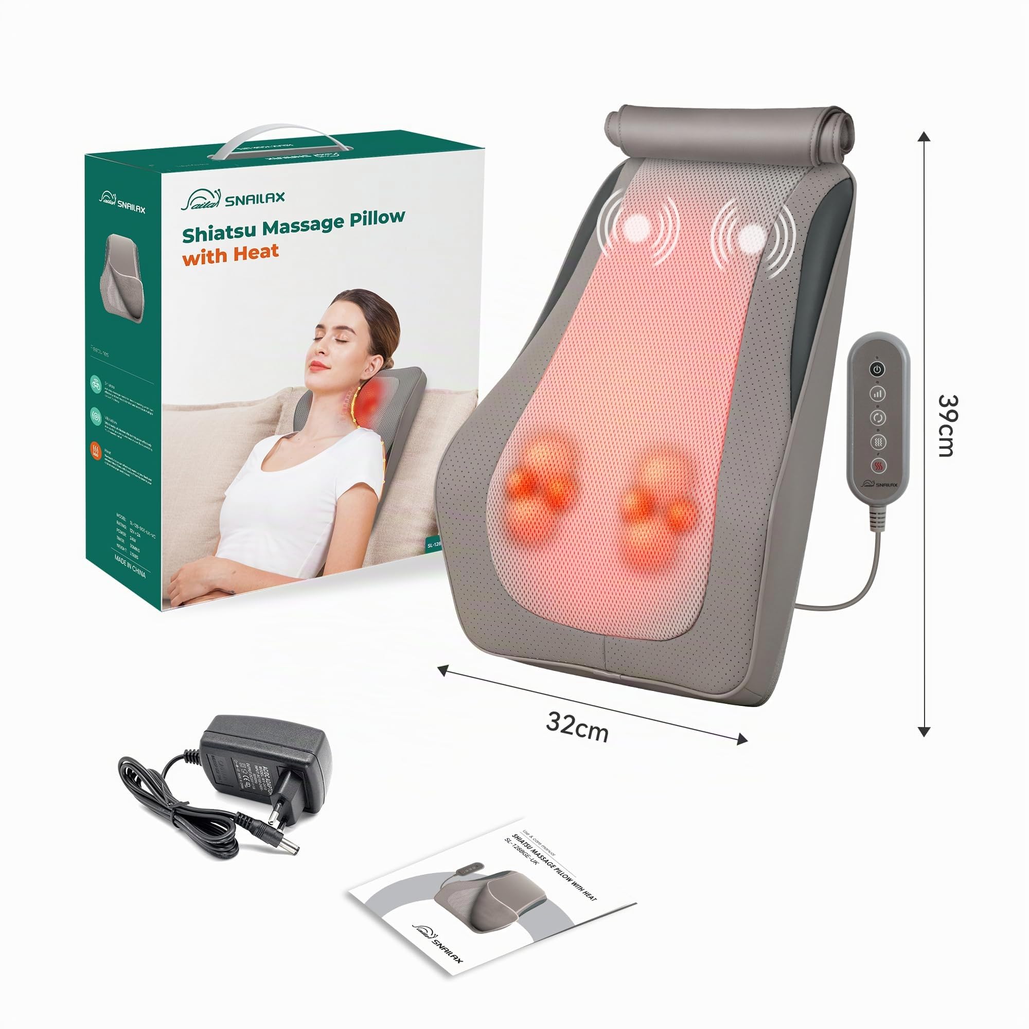 snailax-masseur-de-nuque-shiatsu-chauffant-avec-vibration-8-n-uds-2-moteurs-vibr image 8
