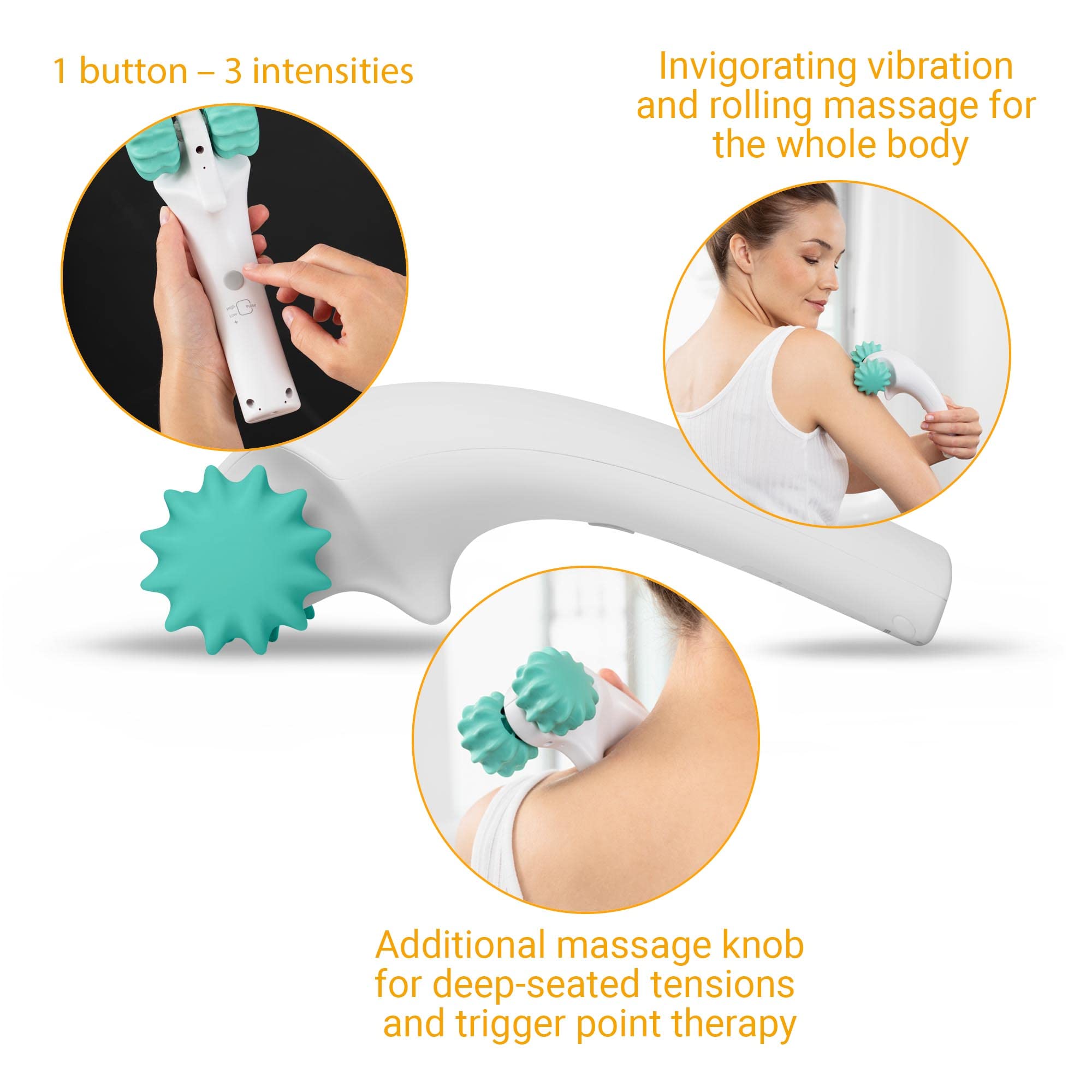 medisana-hm-630-masseur-manuel-vibrant-rouleaux-2-en-1-3-niveaux-d-intensit-sans image 6