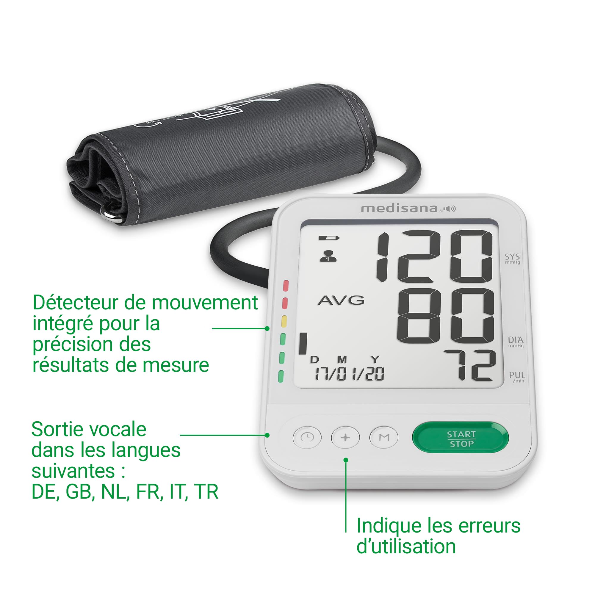 medisana-bu-5386-voice-tensiom-tre-bras-avec-sortie-vocale-m-moire-120-mesures-f image 5