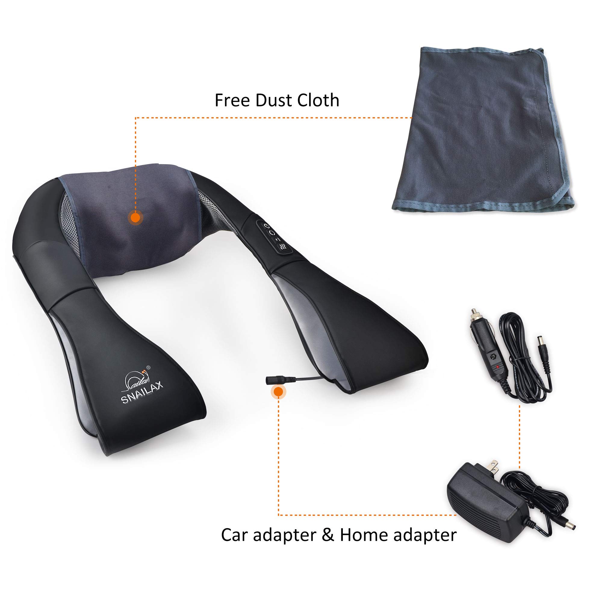 snailax-masseur-de-cou-shiatsu-3d-chauffant-8-n-uds-rotation-3d-design-en-u-ergo image 6