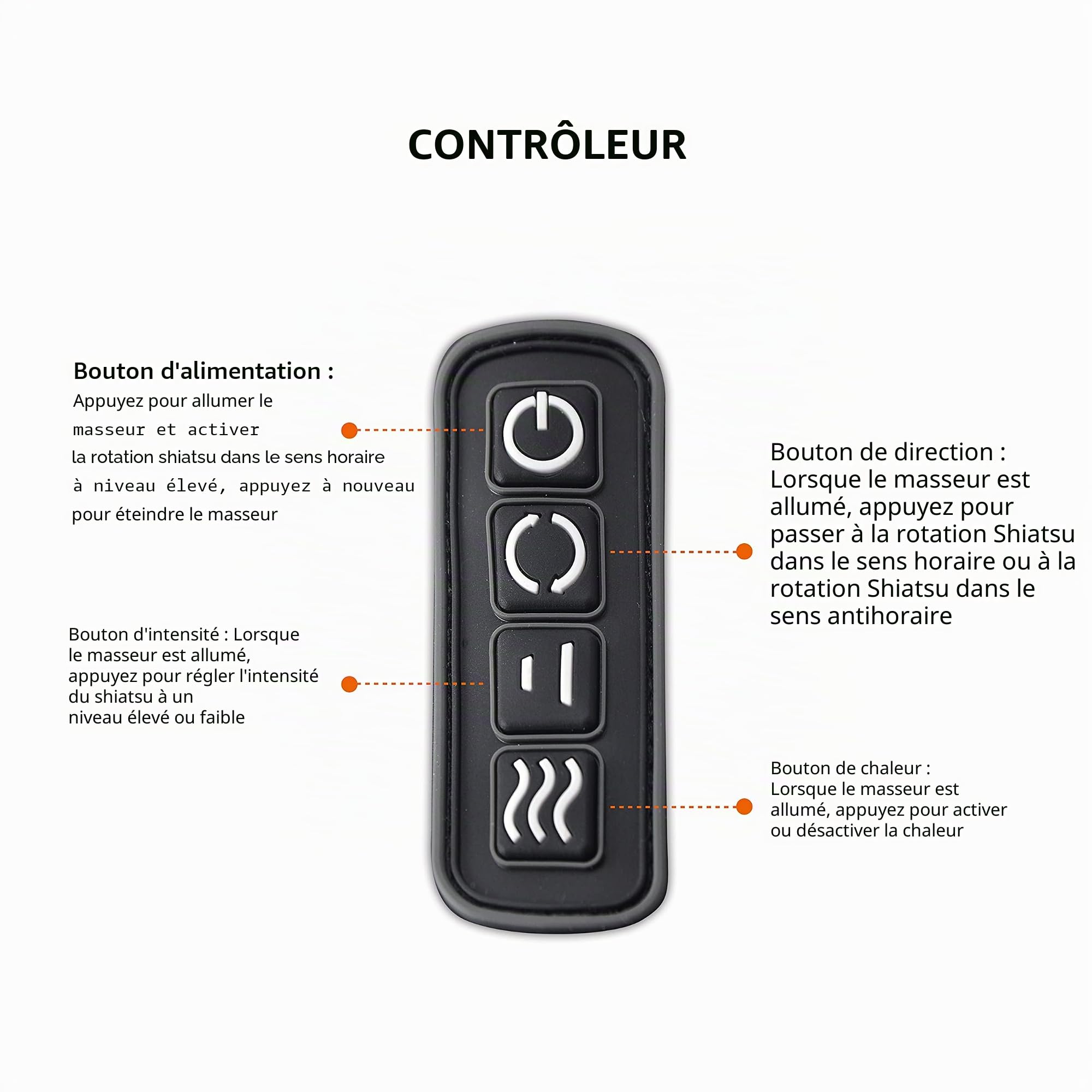 snailax-masseur-cervical-shiatsu-sans-fil-avec-chaleur-infrarouge-8-n-uds-de-mas image 8