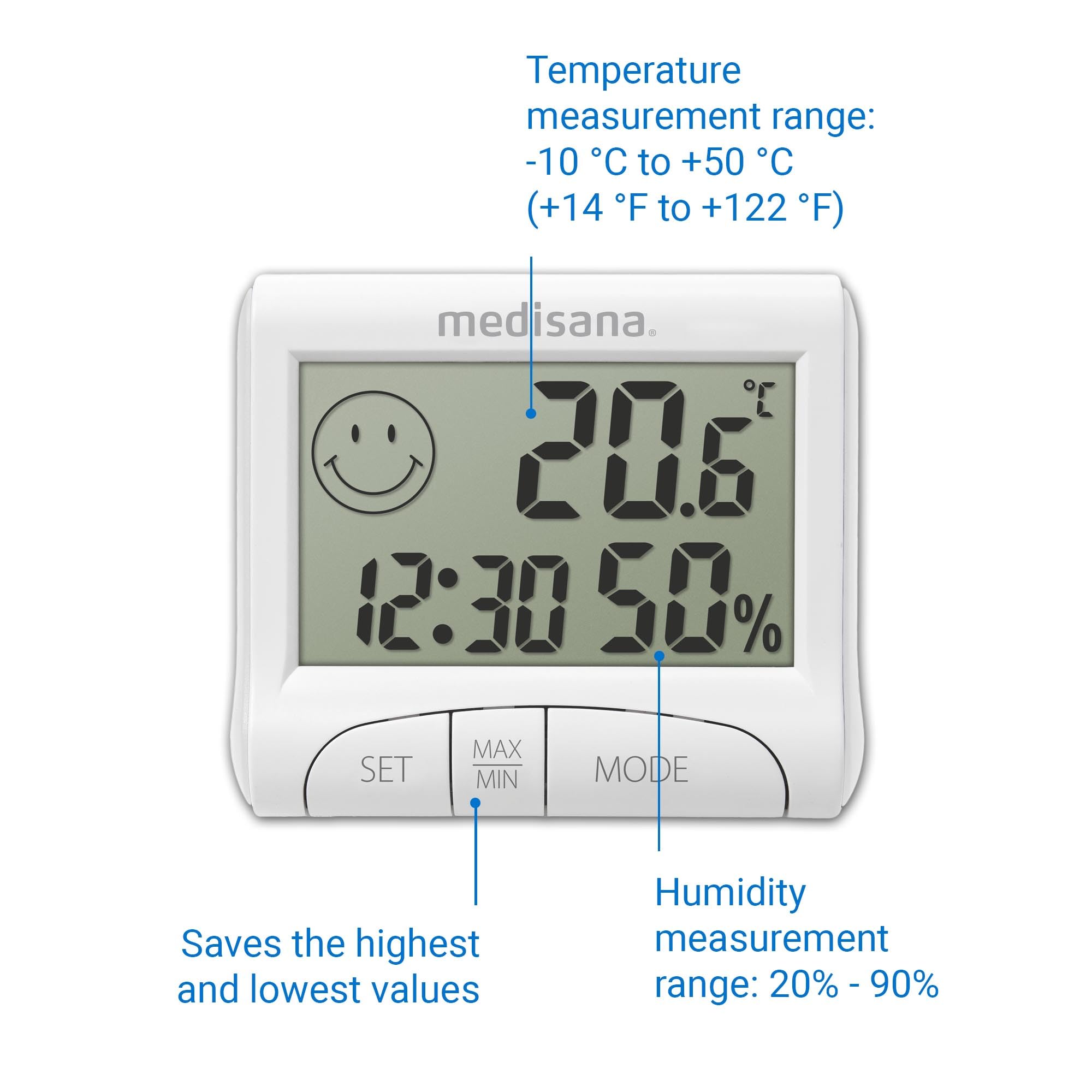 medisana-hg-100-thermo-hygrom-tre-num-rique-int-rieur-avec-affichage-de-l-heure- image 5