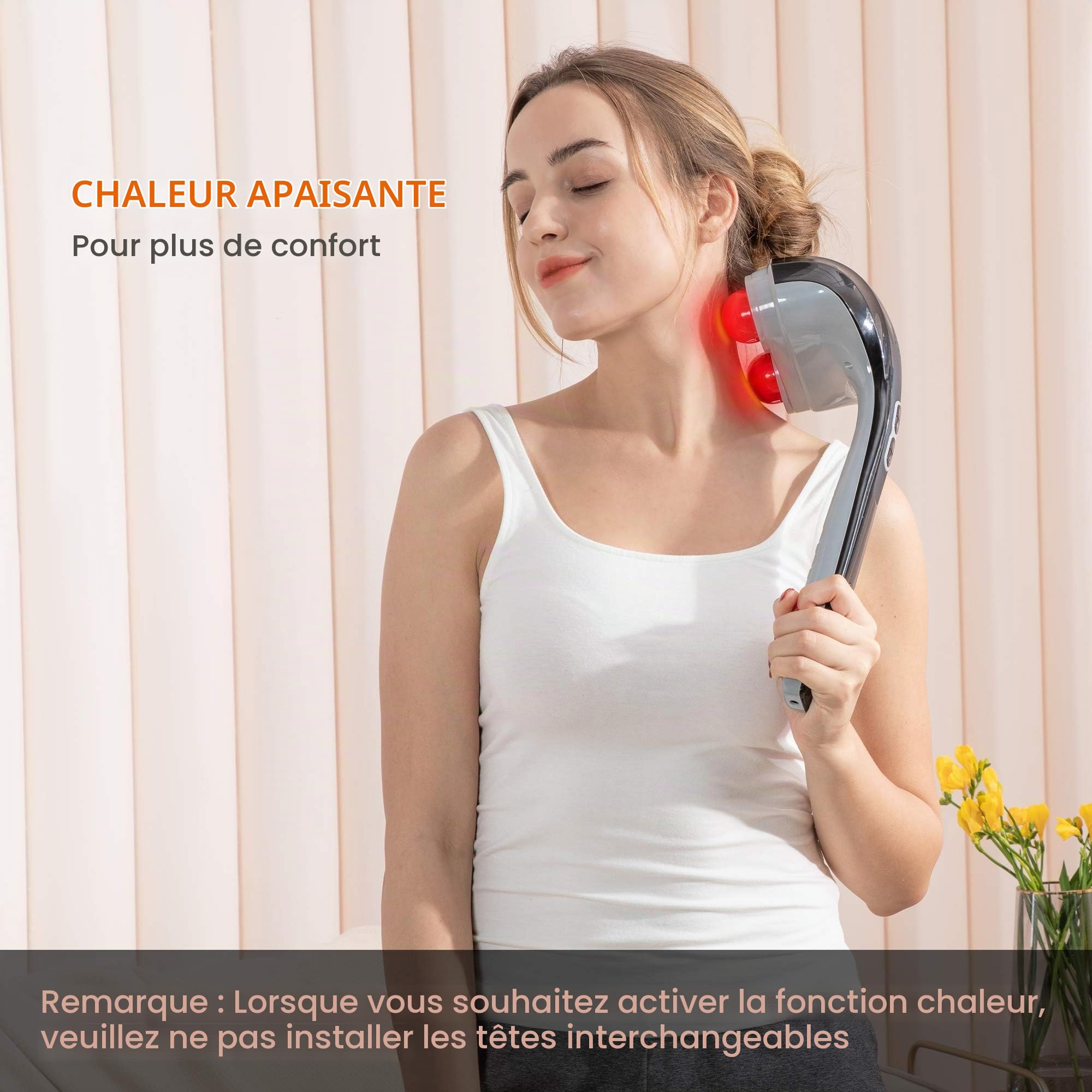 snailax-sl-498-masseur-dorsal-portatif-percussion-avec-chaleur-sans-fil-recharge image 4