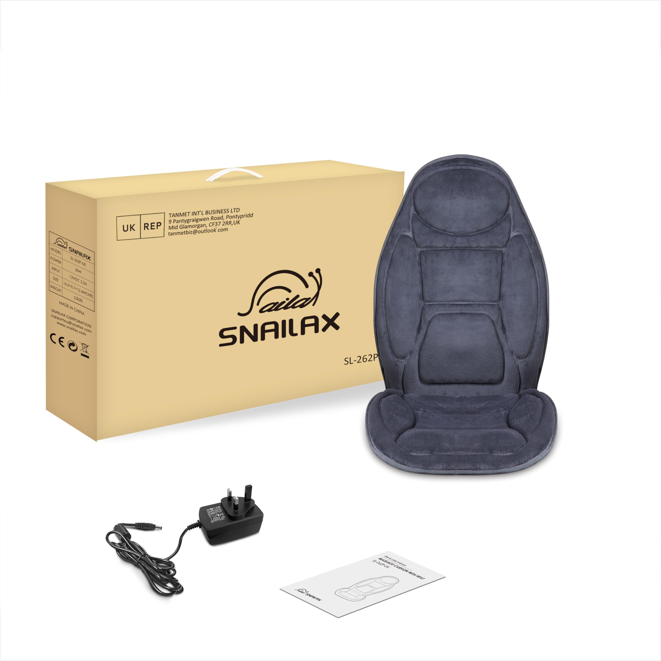 snailax-coussin-de-massage-dorsal-vibrant-avec-chaleur-6-moteurs-de-vibration-5- image 7