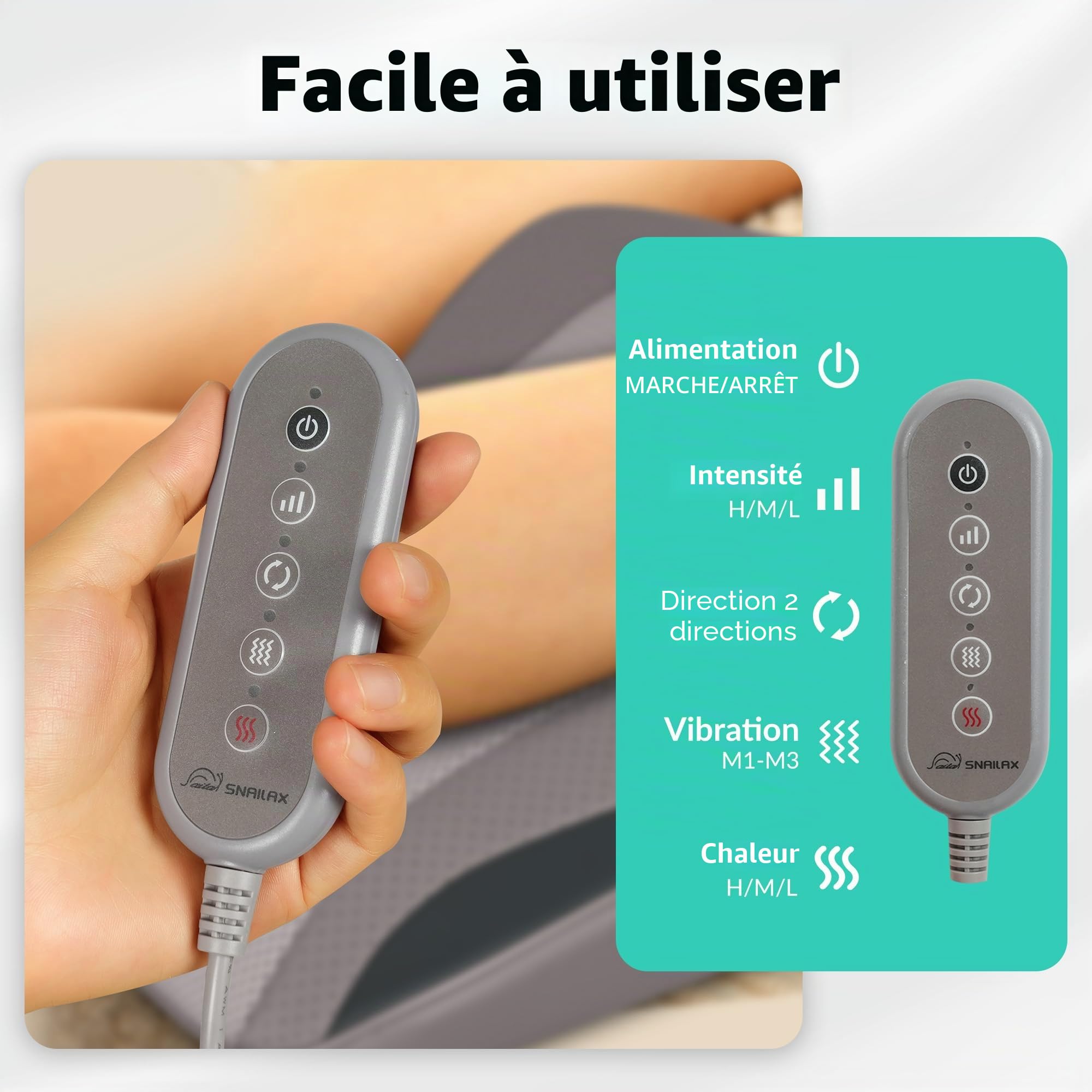 snailax-masseur-de-nuque-shiatsu-chauffant-avec-vibration-8-n-uds-2-moteurs-vibr image 6