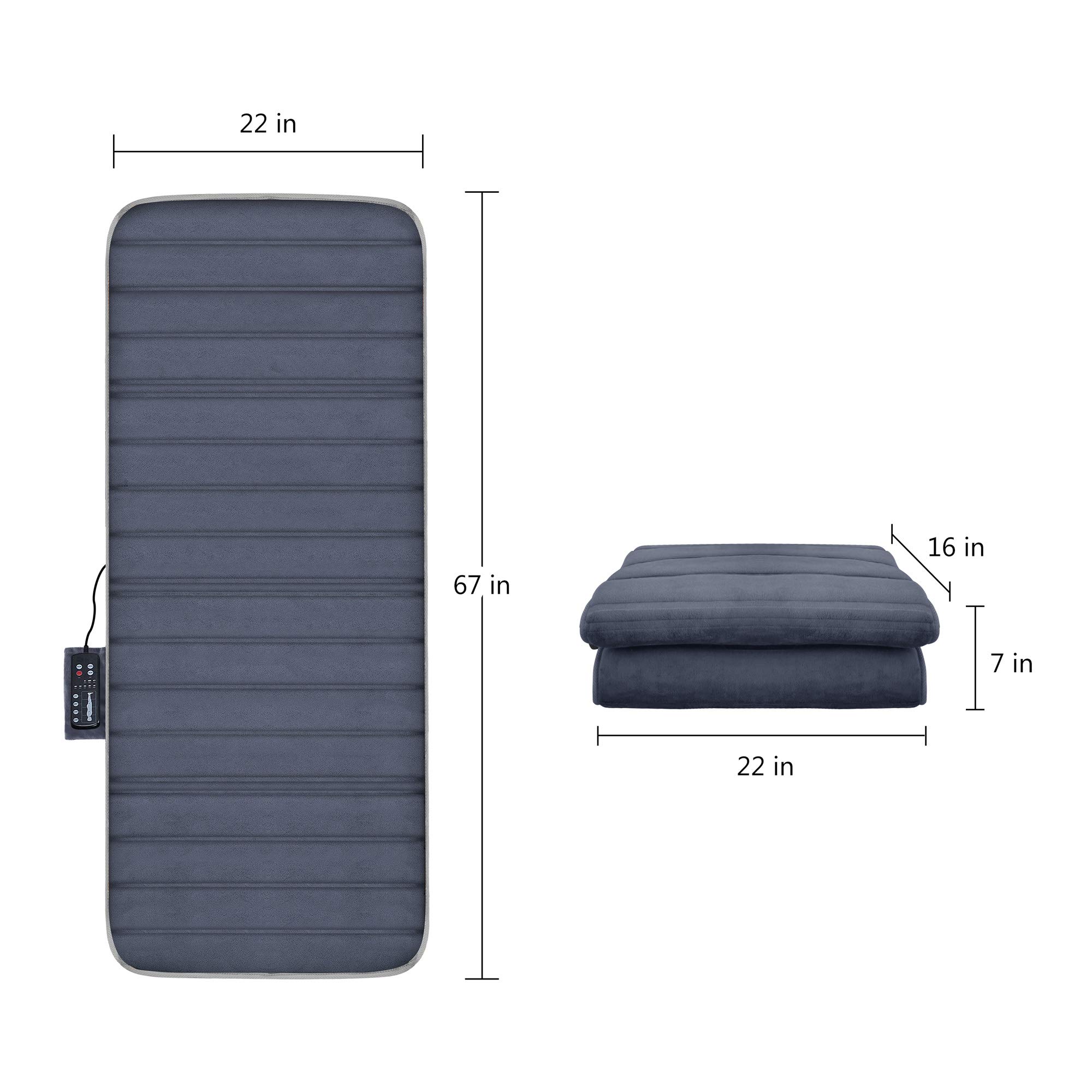 comfier-tapis-de-massage-vibrant-chauffant-pour-le-dos-et-le-corps-matelas-10-mo image 8