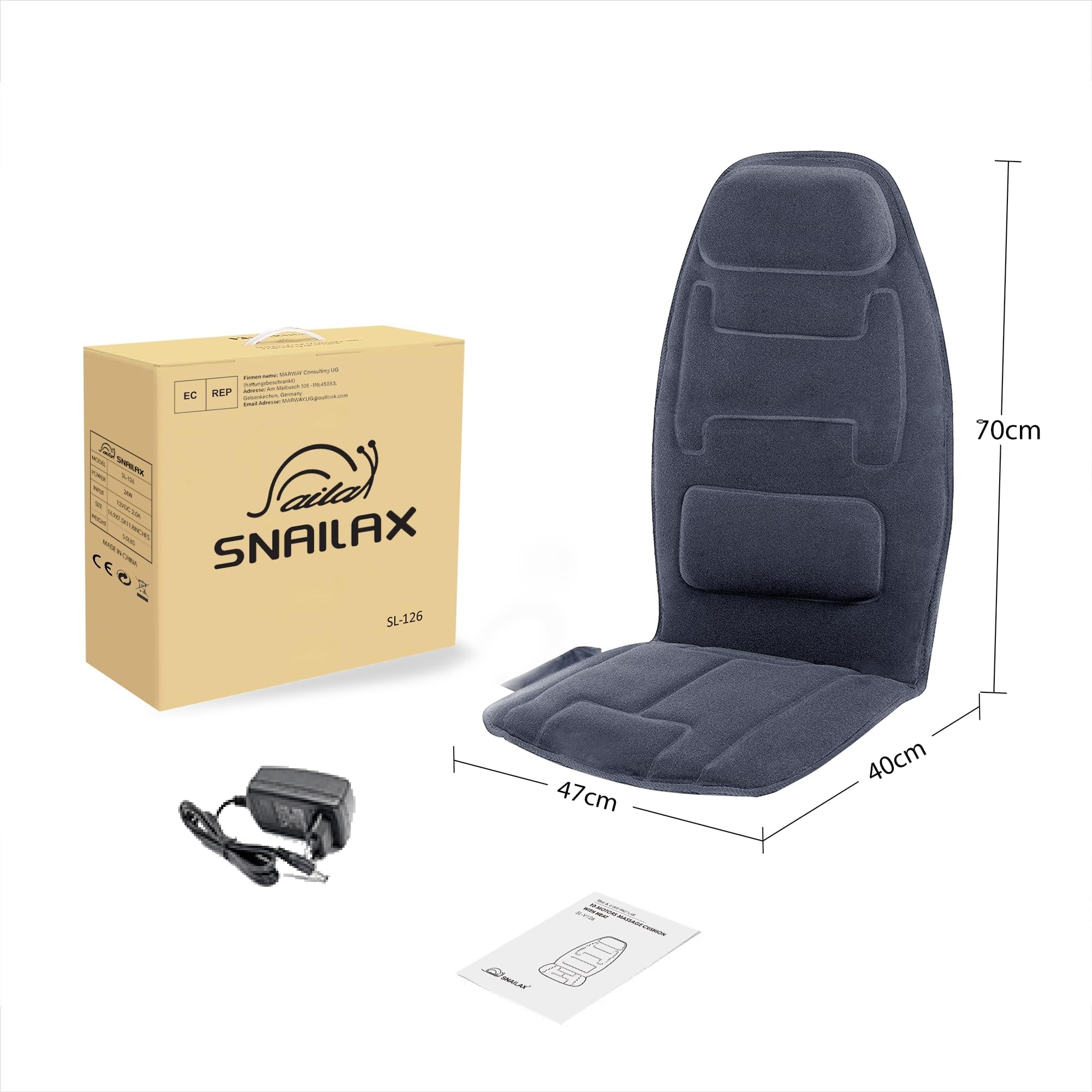 snailax-si-ge-massant-avec-chaleur-coussin-de-massage-10-moteurs-de-vibration-po image 7