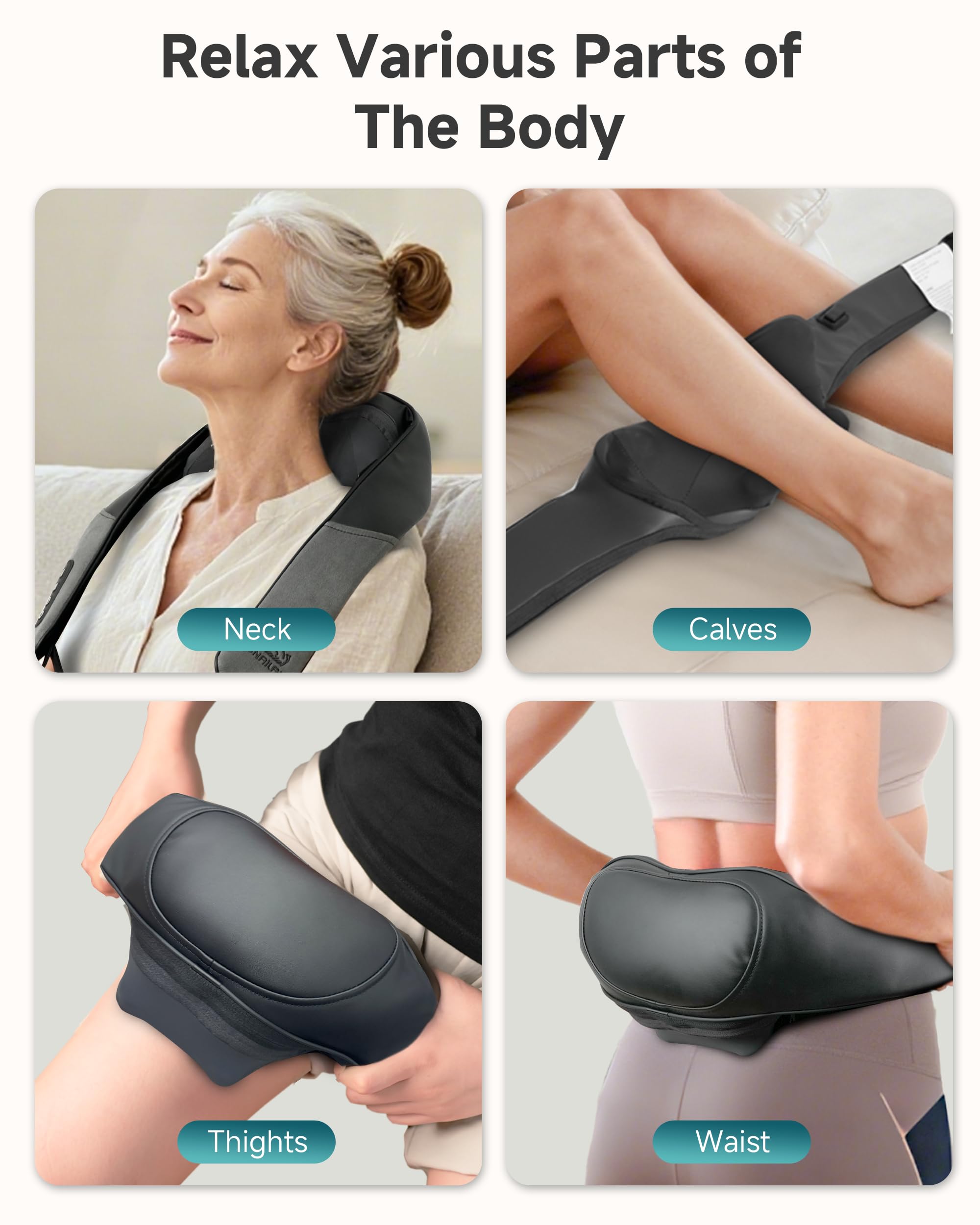snailax-masseur-cervical-shiatsu-sans-fil-4d-avec-chauffage-au-graph-ne-recharge image 6